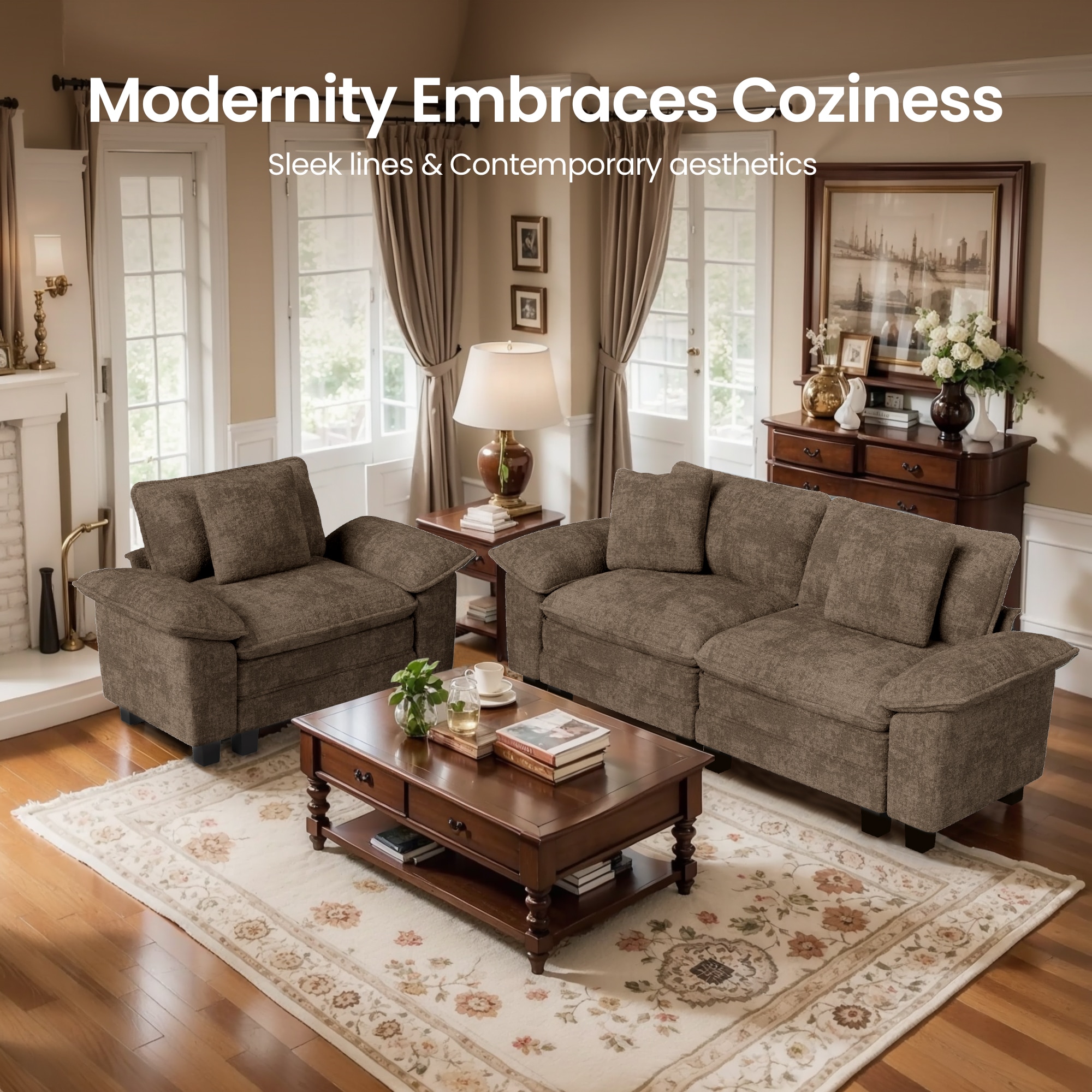 Sunshine Valley IFS001-12-7-CHGR Sofas-Loveseats - View #2