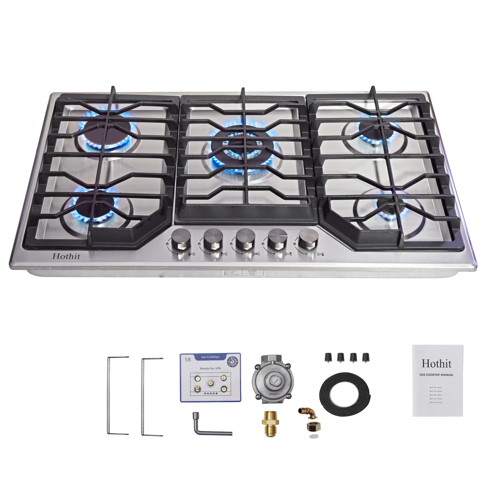 Xspracer ML-GC980 34-in 5 burners Stainless steel Gas Cooktop