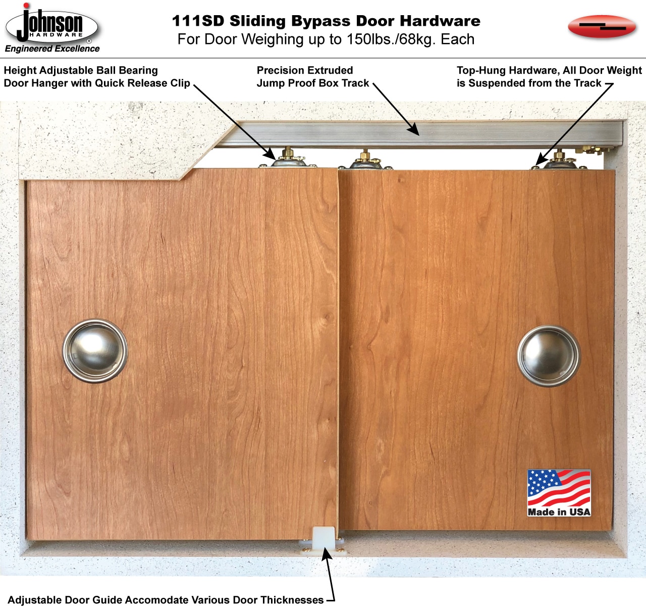 SARTODOORS SETE6900DBD-WS-6084 Bifold-Sliding-Closet-Doors - View #6