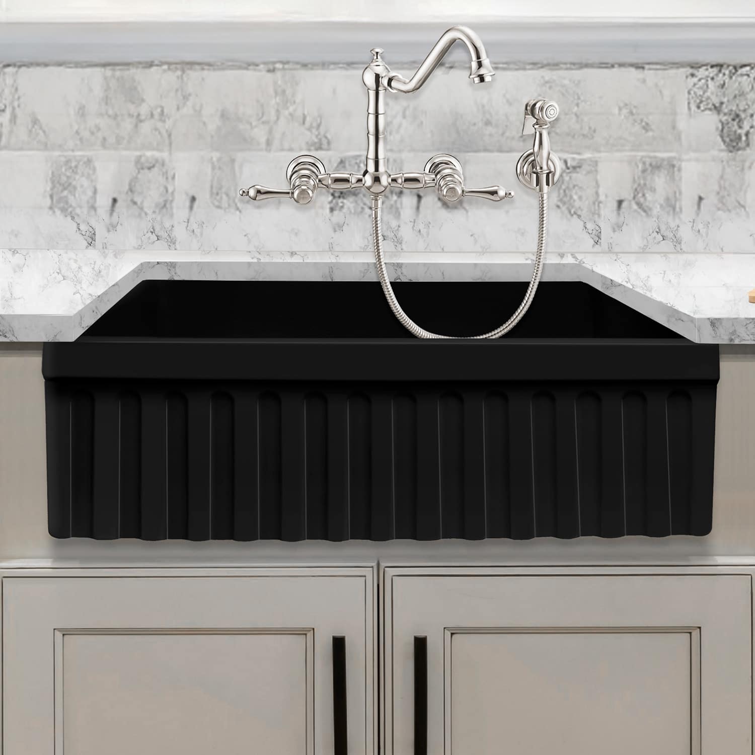 Whitehaus Collection WHQ330-BLACK Kitchen-Sinks - View #5