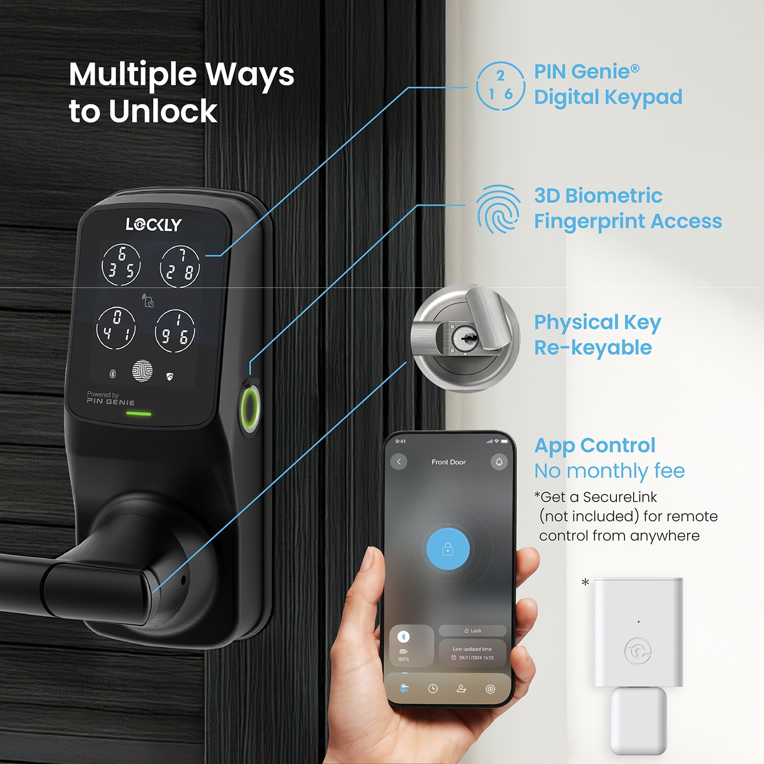 Lockly PGD 628F MB Electronic-Door-Locks - View #2