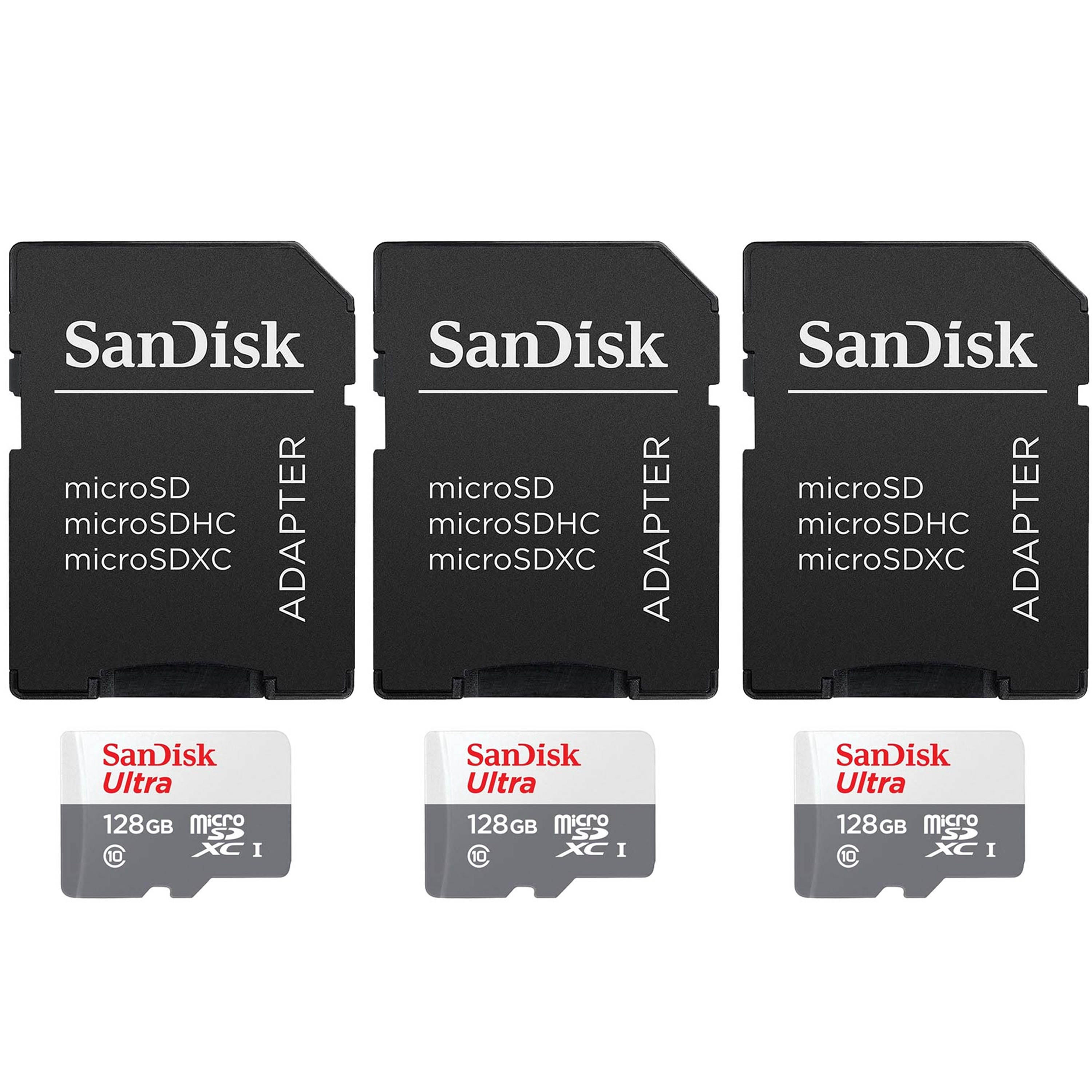 SanDisk 3x   128GB Ultra UHSI microSDHC Memory Card with SD Adapter