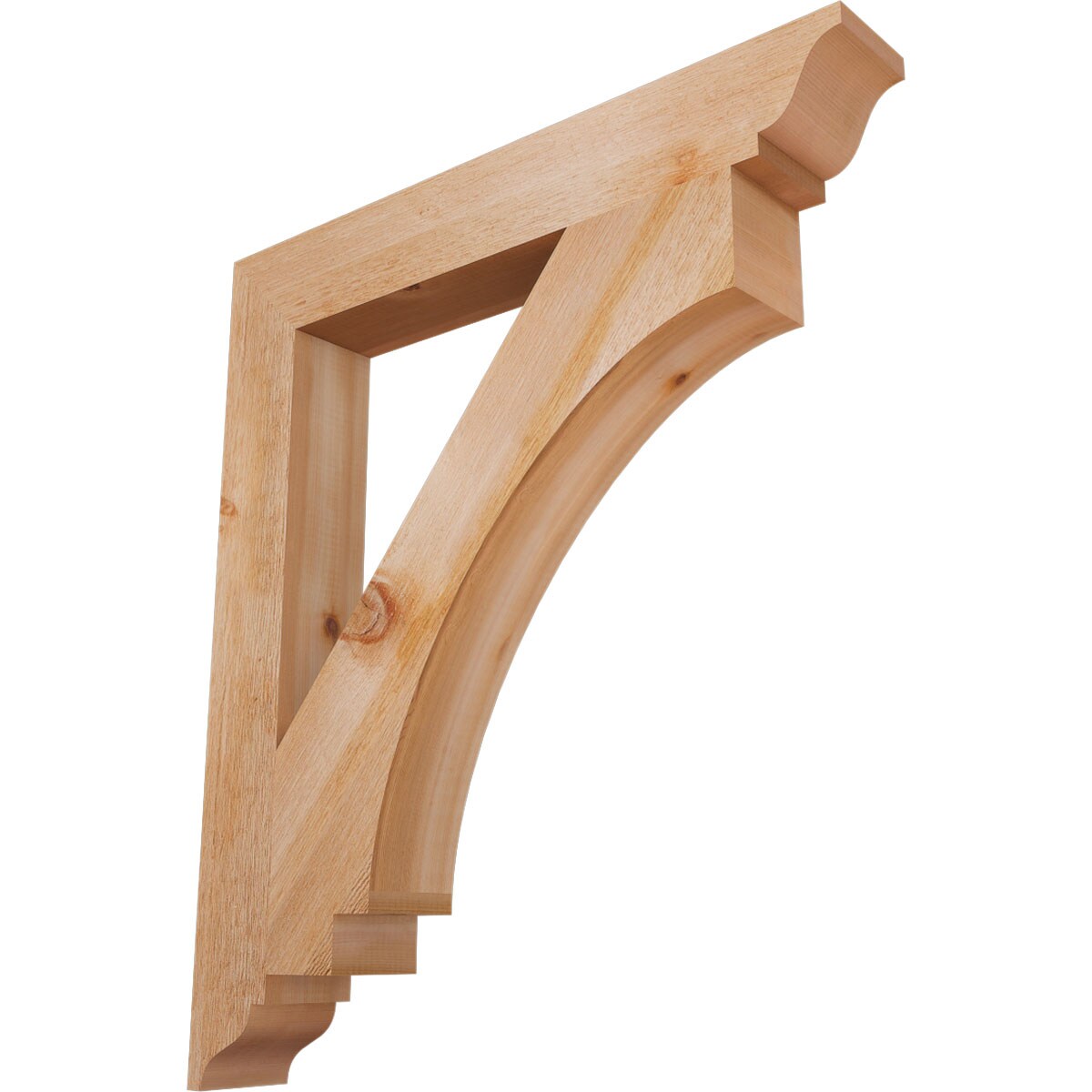 Ekena Millwork BKT04X28X32IMP01RWR Imperial traditional rough sawn 4-in x 28-in x 32-in Western red cedar Brown Wood Standard bracket