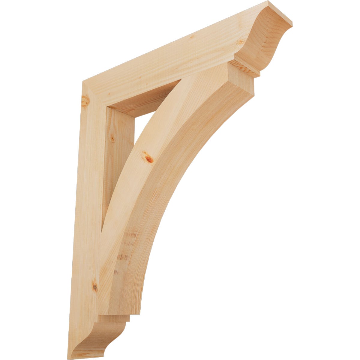 Ekena Millwork BKT06X34X42THR01SDF Thorton traditional smooth 5-1/2-in x 34-in x 42-in Douglas fir Brown Wood Standard bracket