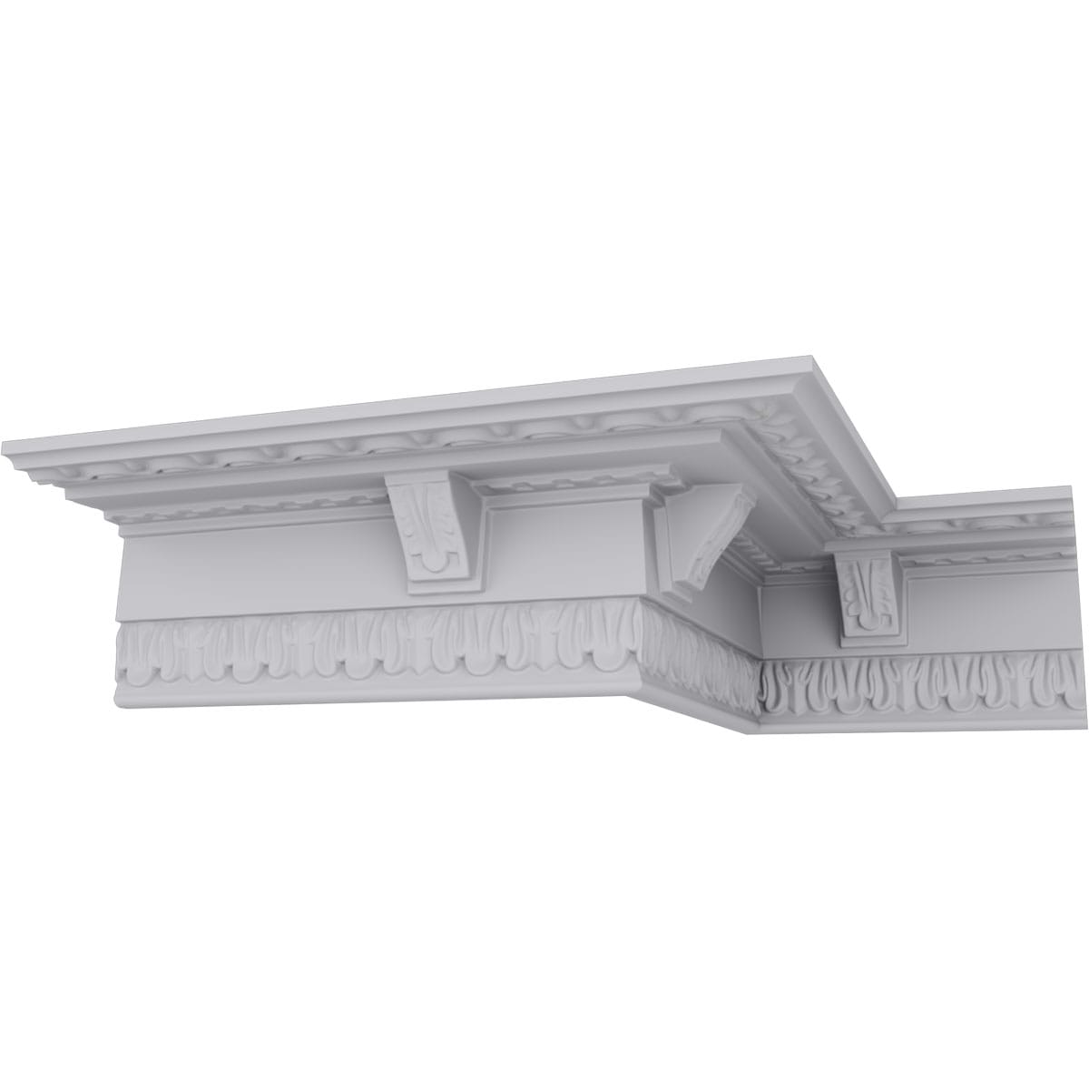 Granada Traditional White Polyurethane Crown Moulding