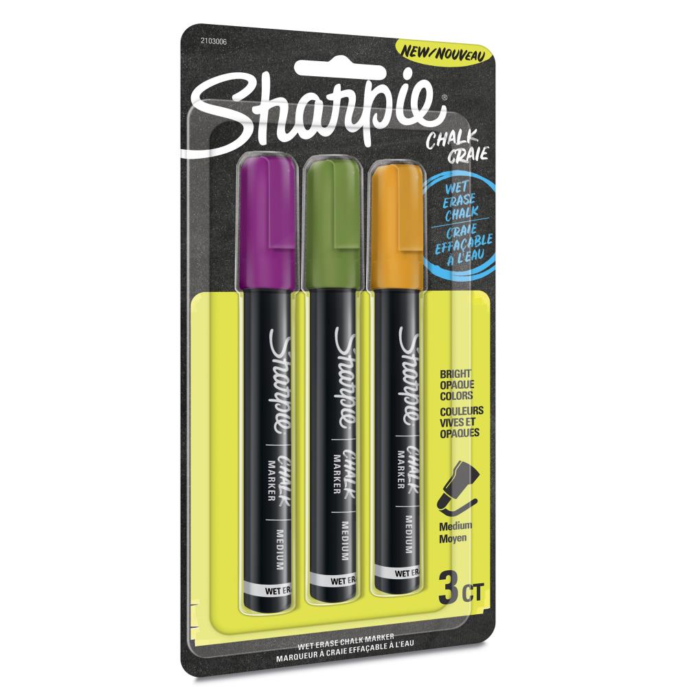 Sharpie Chalk Markers White Medium Tip Wet Erase 6 Markers New