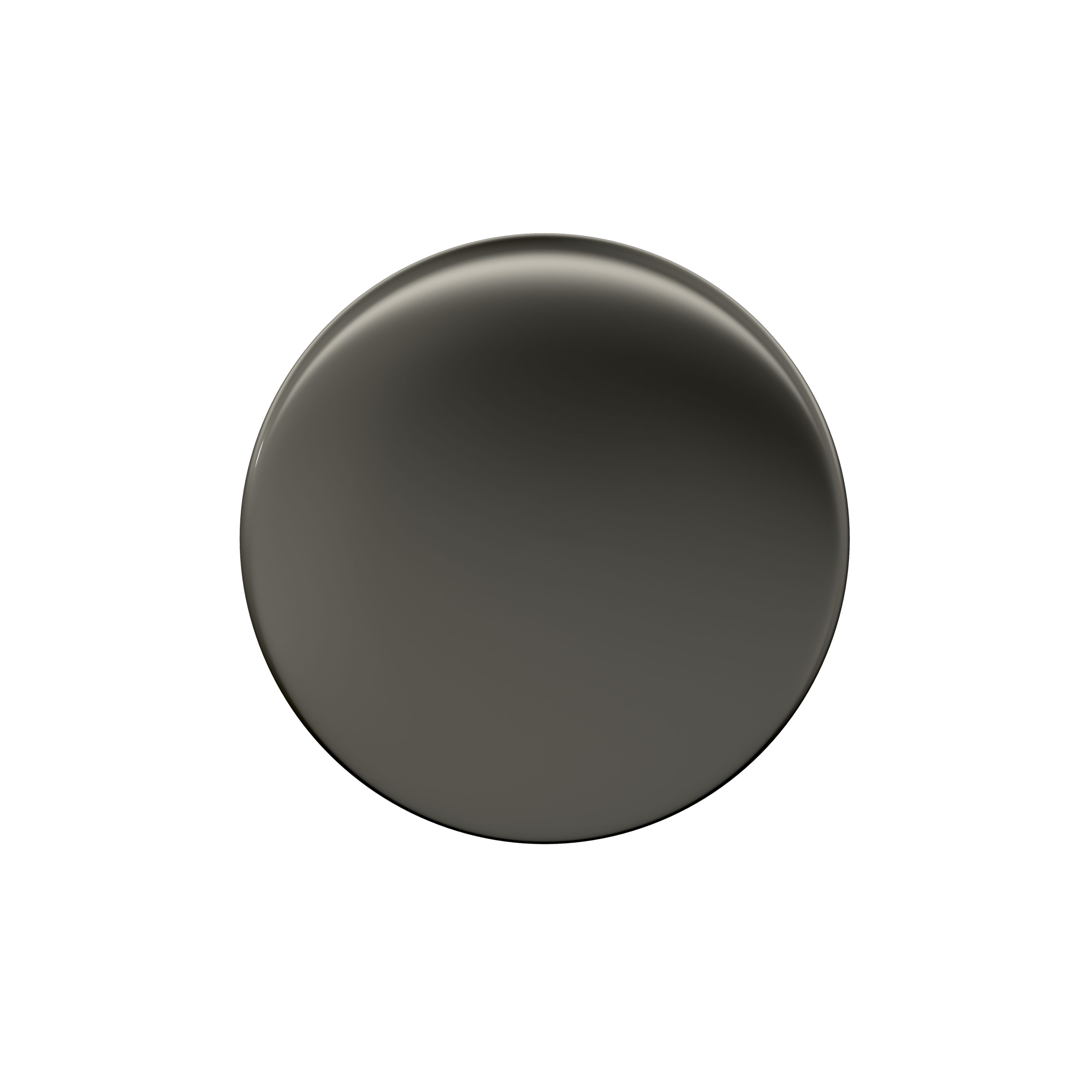 Polished Nickel Modern Round Cabinet Knob with Mounting Hardware