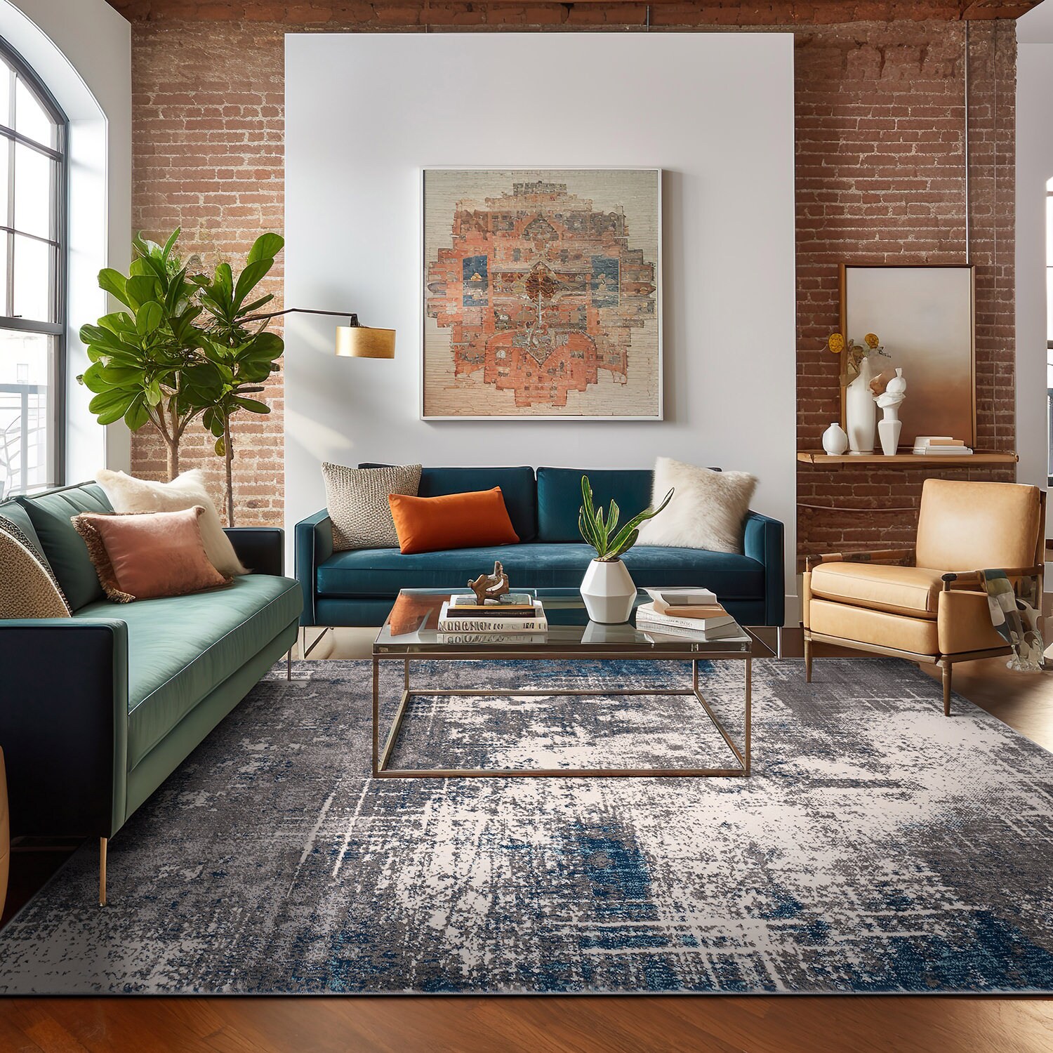 World Rug Gallery 4059BLUE5X7 rugs - View #8