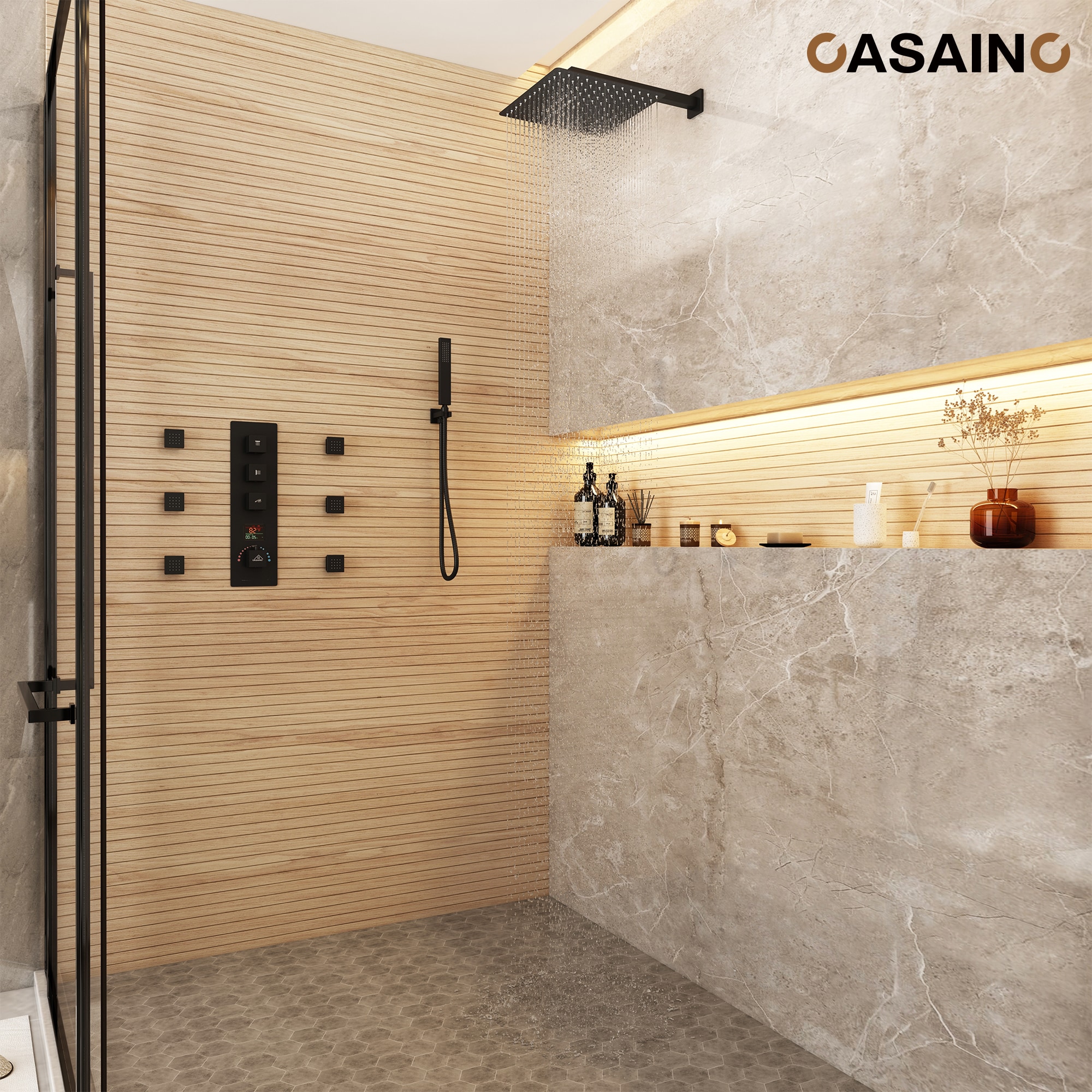 CASAINC KCHS0017-12MB Showerhead-Bar-Panels - View #2