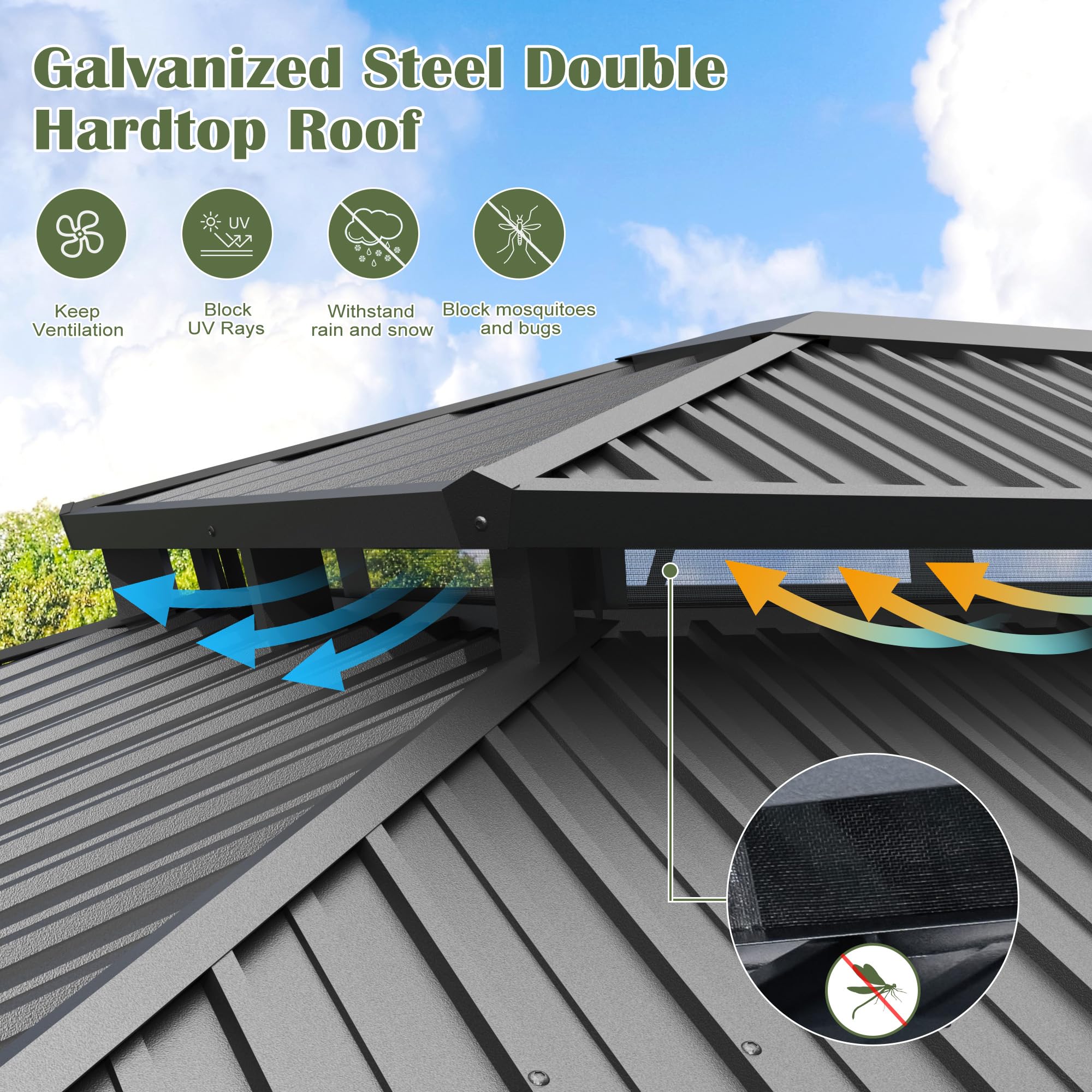 AURA OUTDOOR OAGB-1218 Wood-Resin-Gazebos - View #6