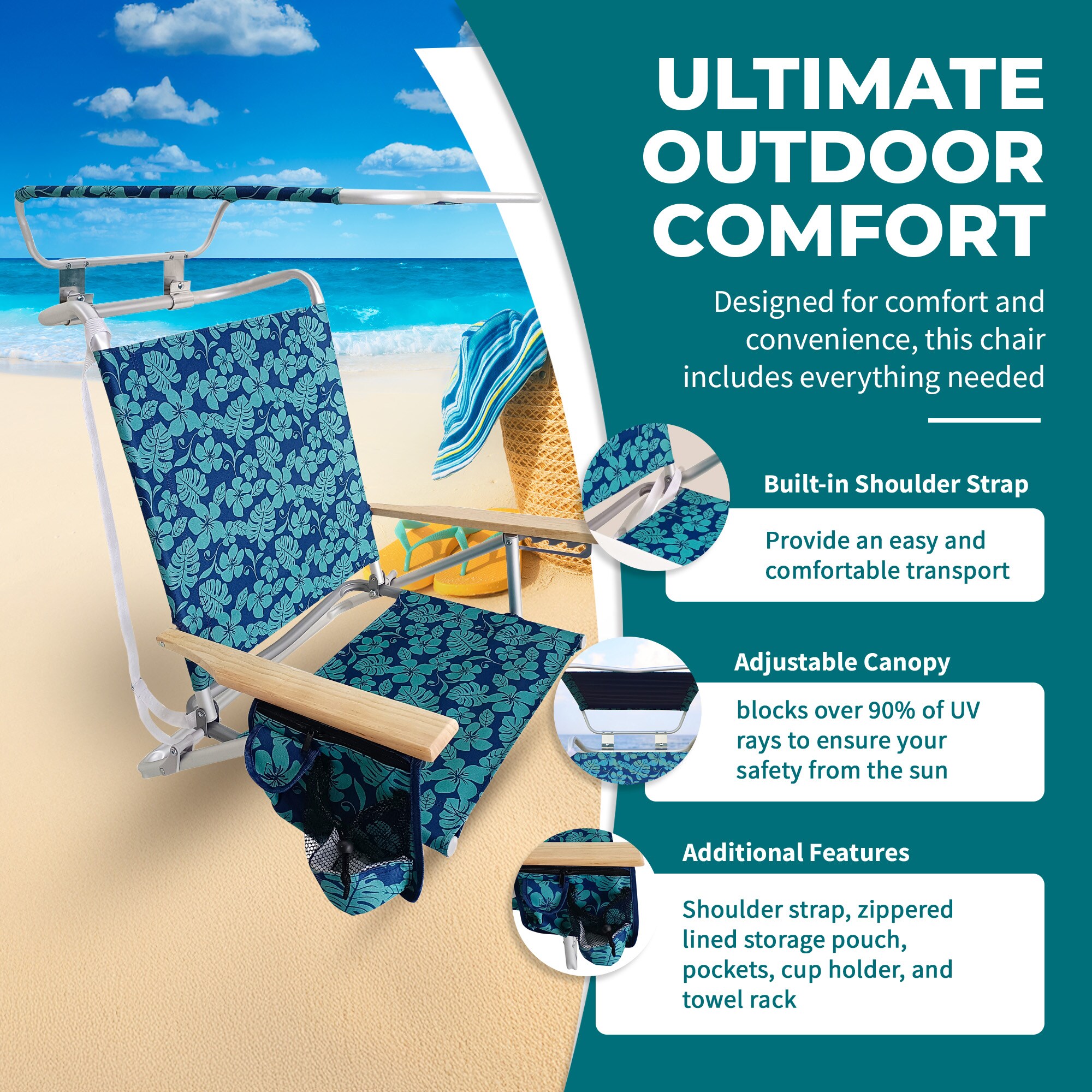 Bliss Hammocks BBC-351-BF Beach-Camping-Chairs - Thumbnail View #4