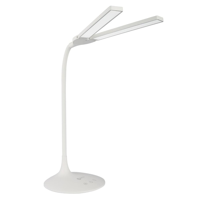 OttLite Ottlite Desk Lamps 26-in Adjustable White Touch Desk Lamp with  Plastic Shade in the Desk Lamps department at