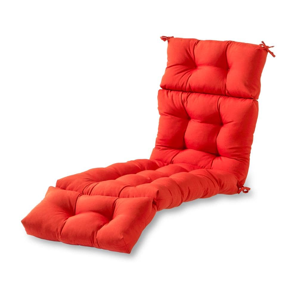 Greendale Home Fashions OC4804-SALSA 44-in x 22-in Salsa Patio chaise lounge chair cushion