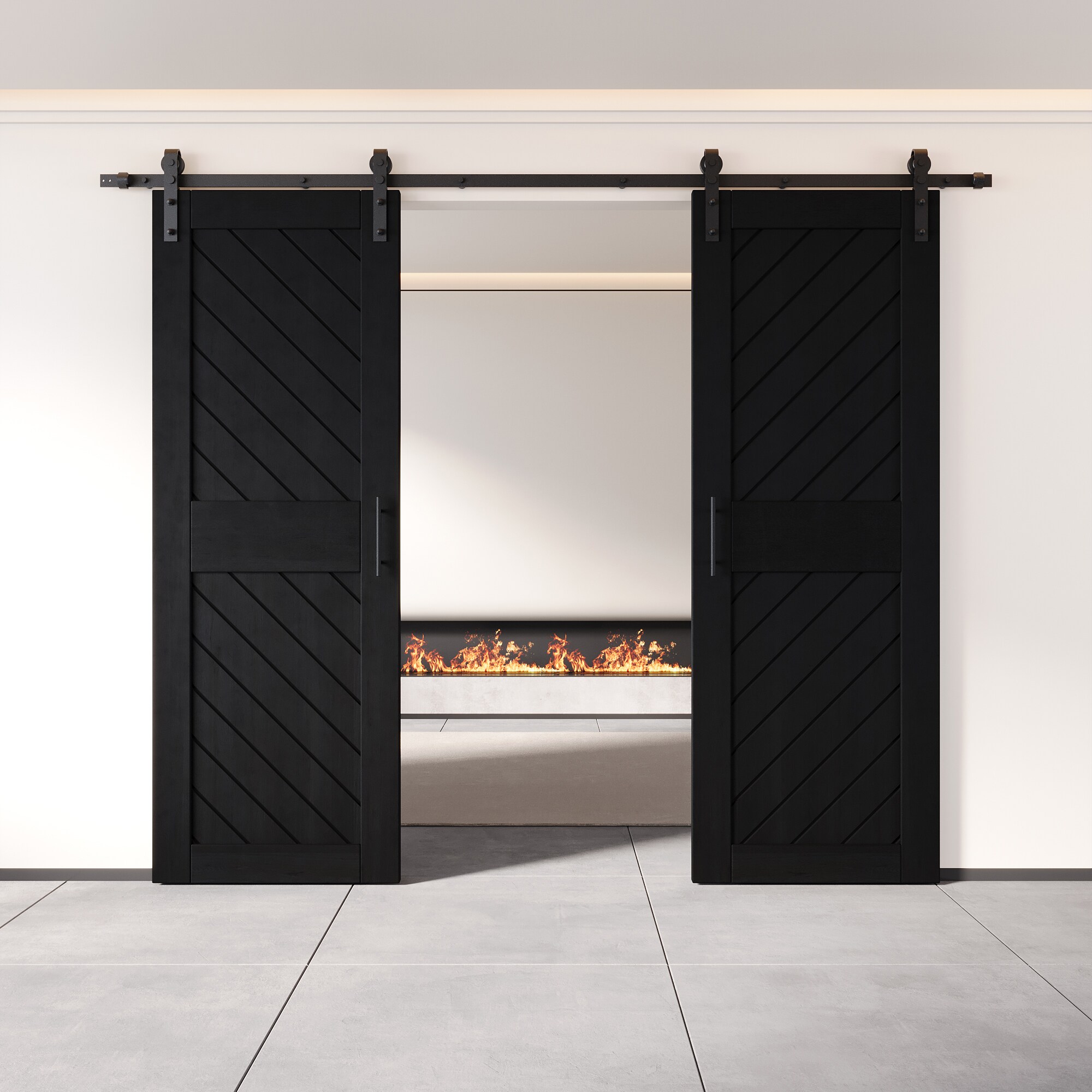 HOMACER YT2H132C-XT2-3084-BK Barn-Doors - View #8
