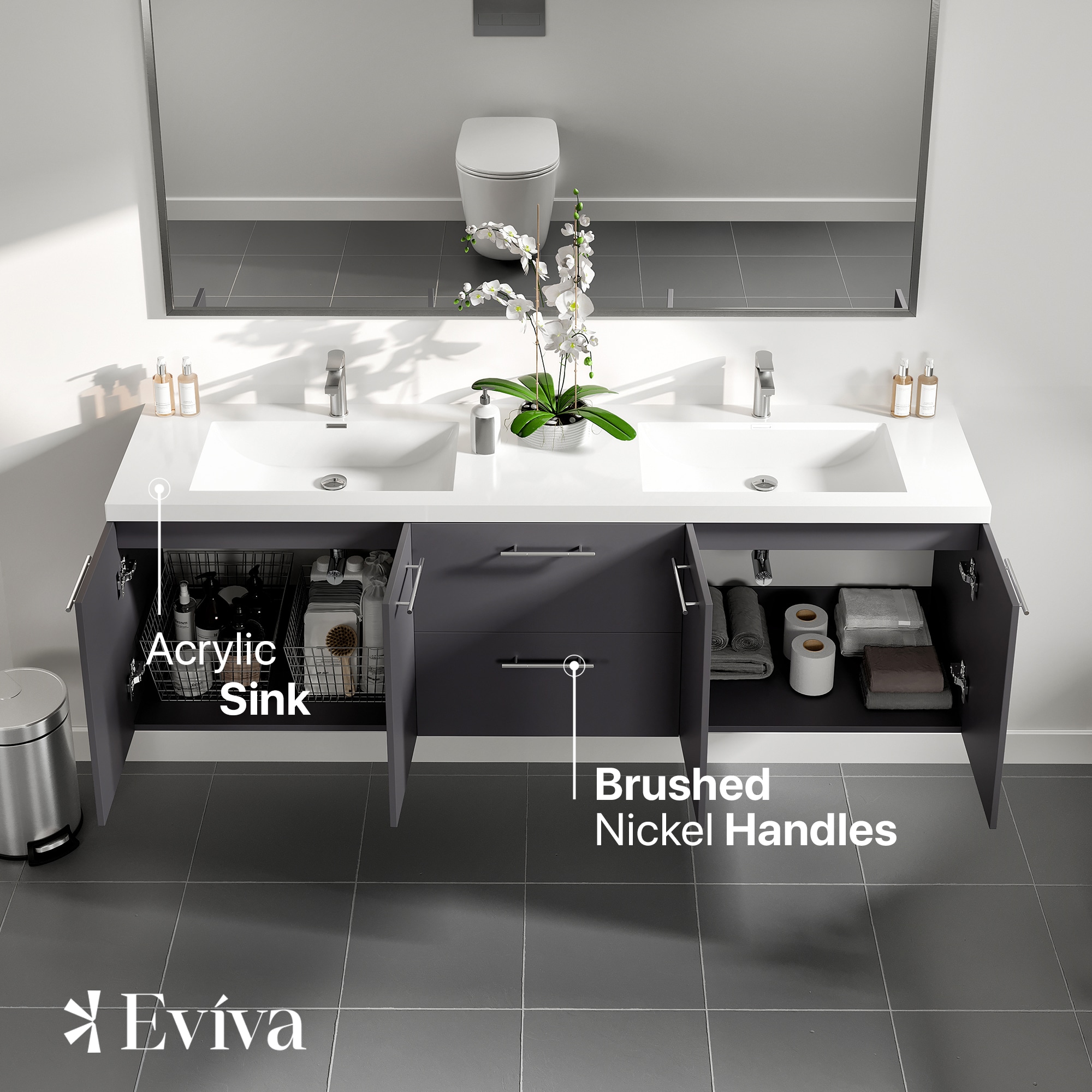 Eviva EVVN404-72GR Bath-Vanity-Combo - View #3