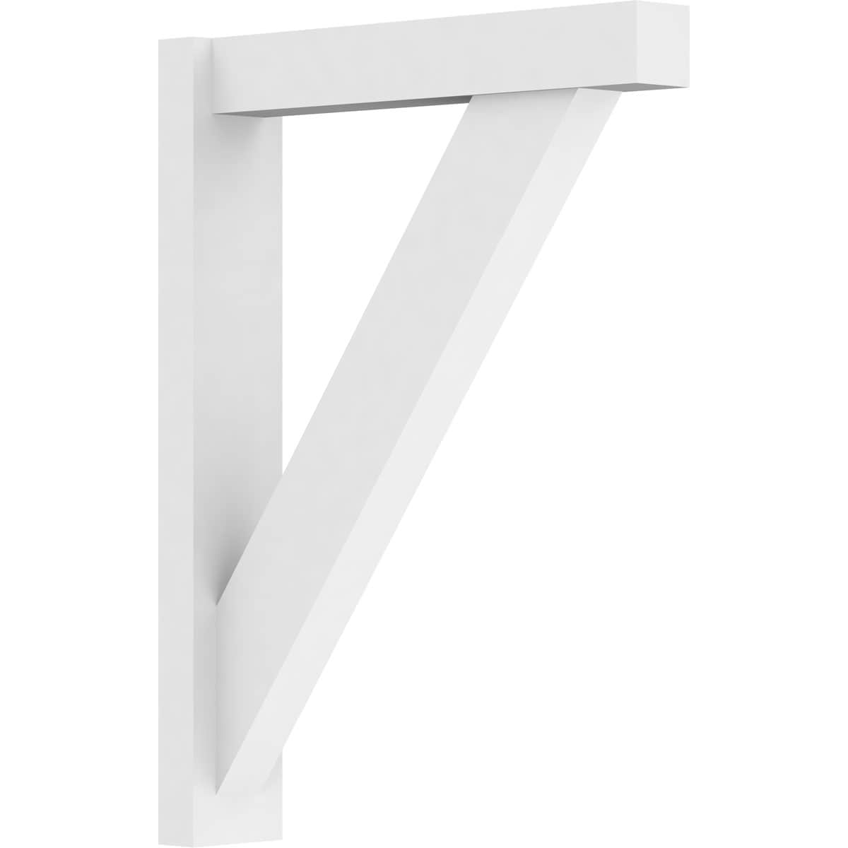 Ekena Millwork OUTP05X24X32TRA05 5-in W x 24-in D x 32-in H Traditional Architectural Grade PVC Outlooker with Block Ends