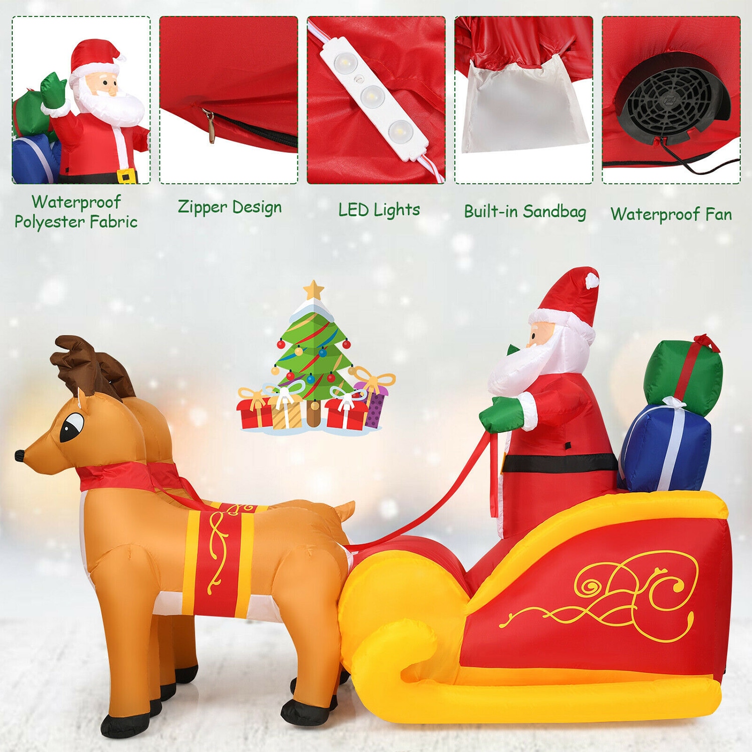 WELLFOR HYZ22833US Christmas-Inflatables - View #5