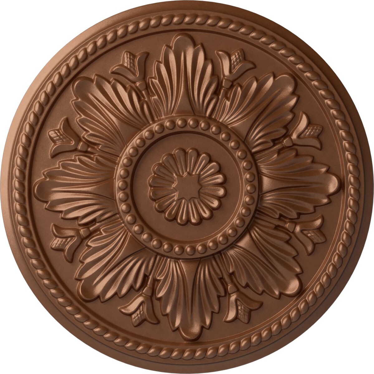 Ekena Millwork CM18EDPOS Edinburgh 18-in W x 18-in L Painted Polished Copper Polyurethane Whole Ceiling Medallion