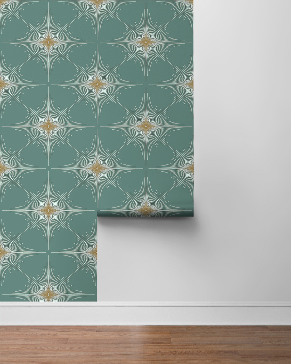 Seabreeze Blue Green Vinyl Geometric Peel and Stick Wallpaper