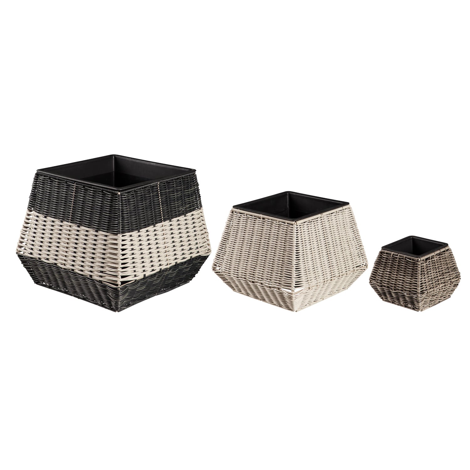 Evergreen 8PMTL5273 Square 17.0-in W x 14-in H x 17-in D Multiple colors/finishes Resin Indoor/Outdoor Planter