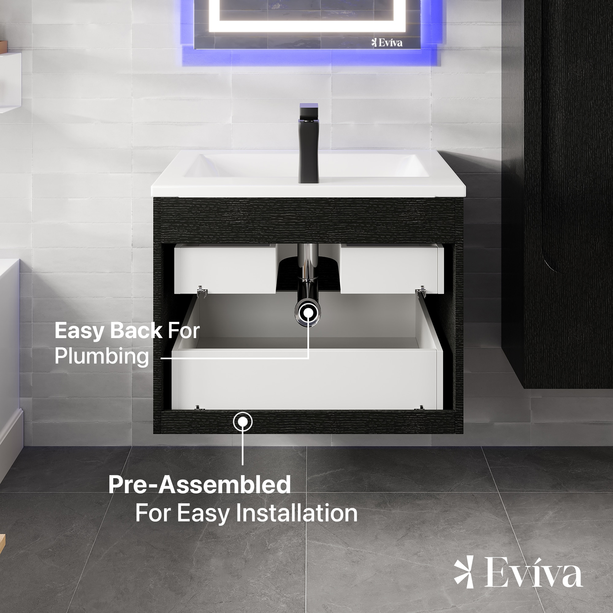 Eviva EVVN23-28BW-WM Bath-Vanity-Combo - View #6