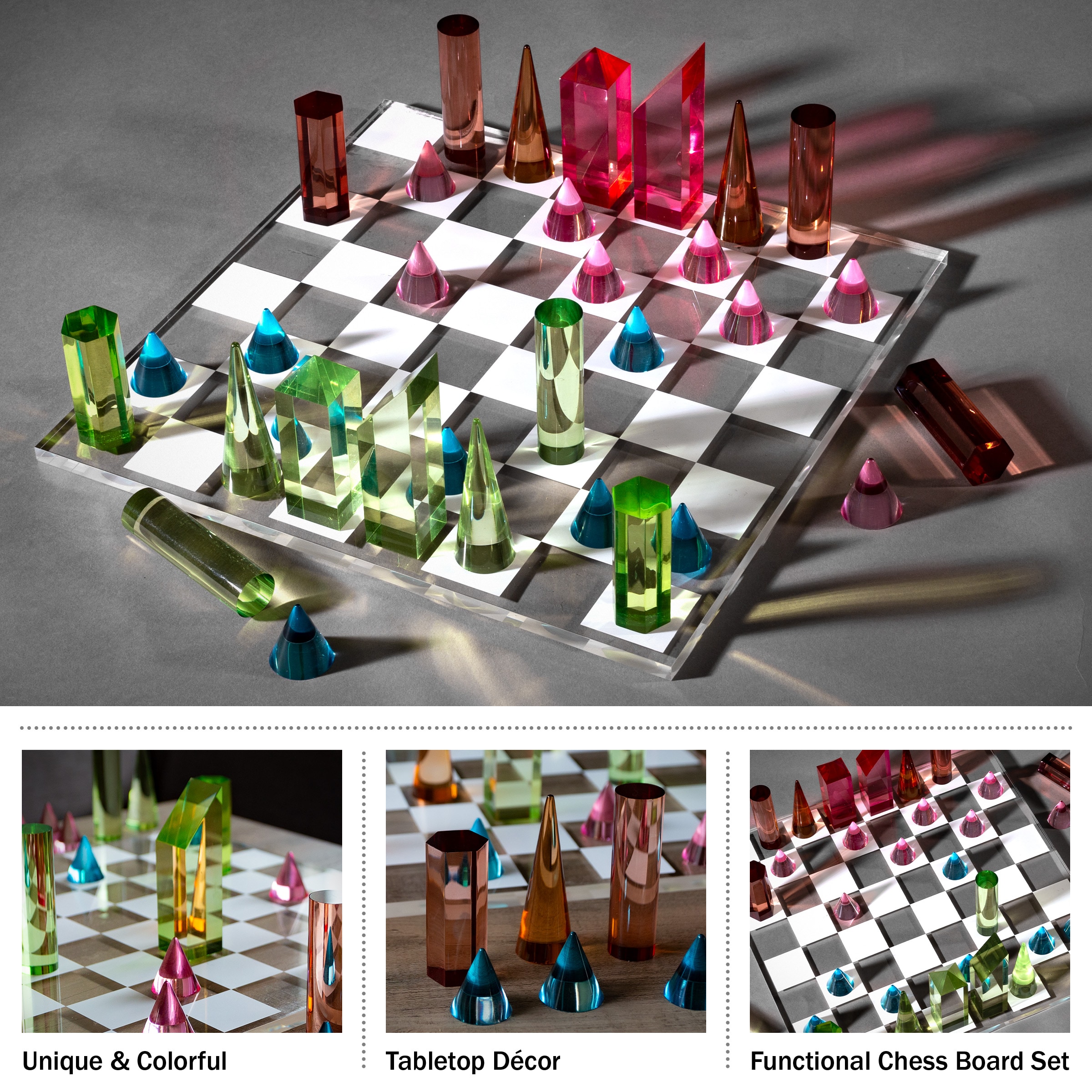 Plexiglass Chess Set: Luxurious & Modern Acrylic Chess Game