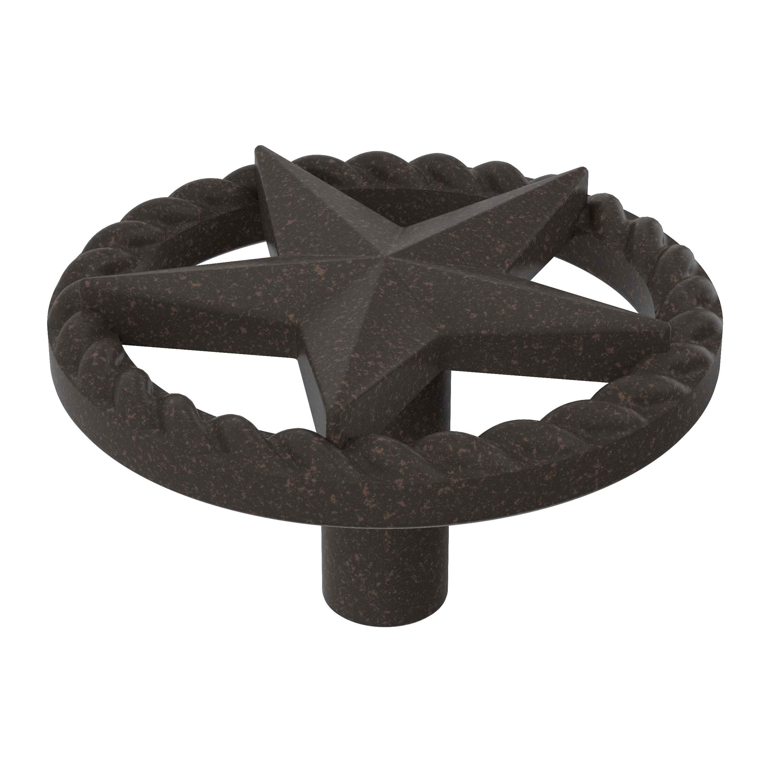 allen + roth HW-749 LONE STAR 2-in Rust Round Traditional Cabinet Knob
