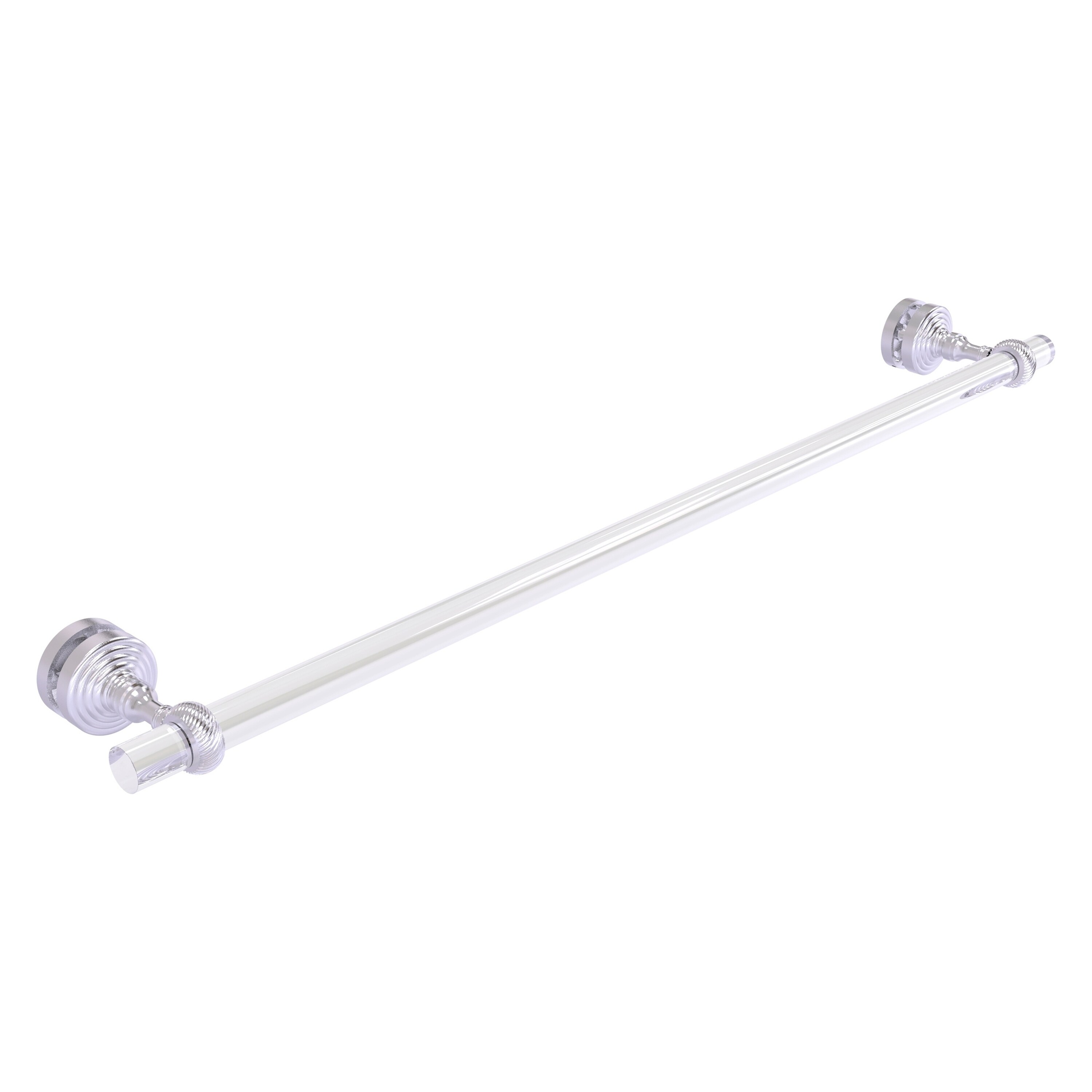 Allied Brass PG-41T-SM-30-SCH Pacific Grove 30-in Satin Chrome Wall mount Single Towel Bar