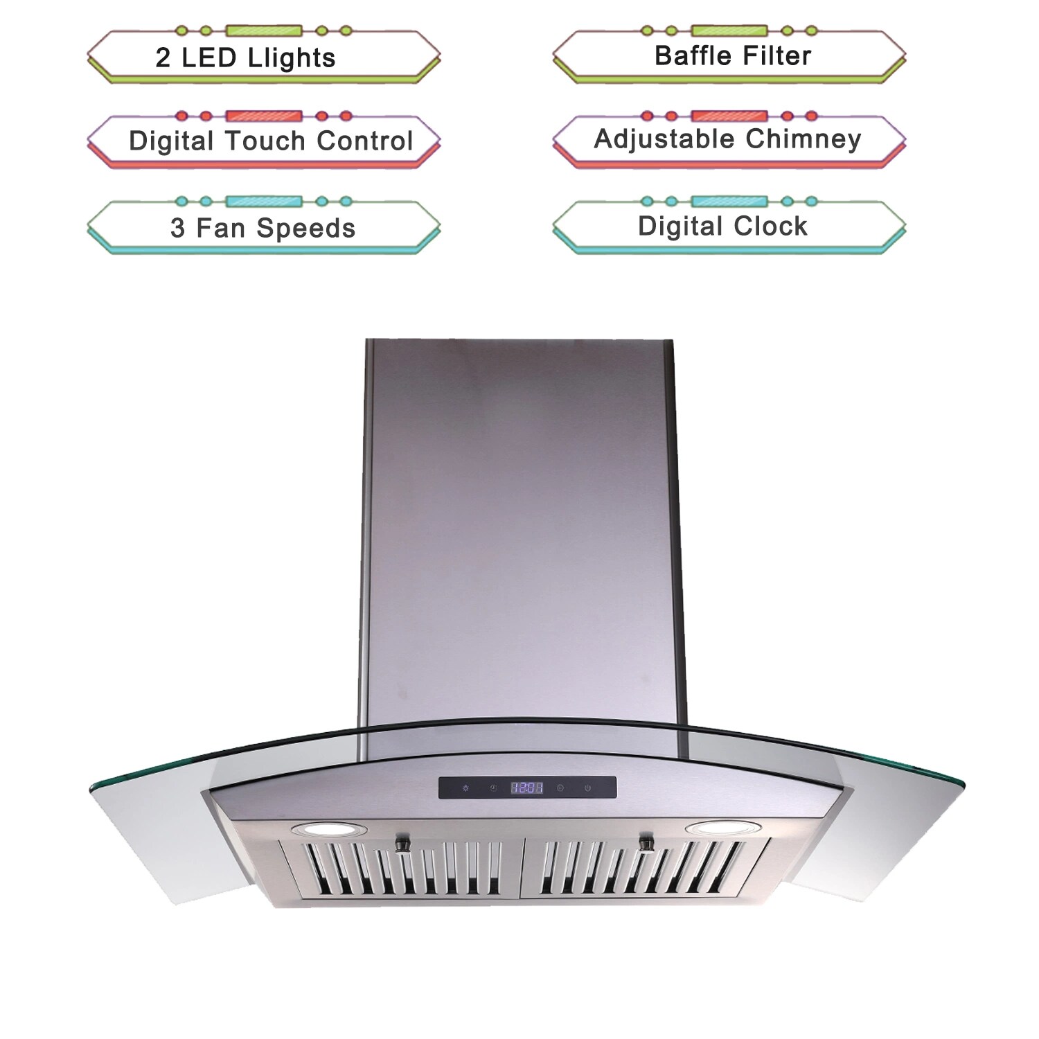 Damerin T11240 Wall-Mounted-Range-Hoods - View #7