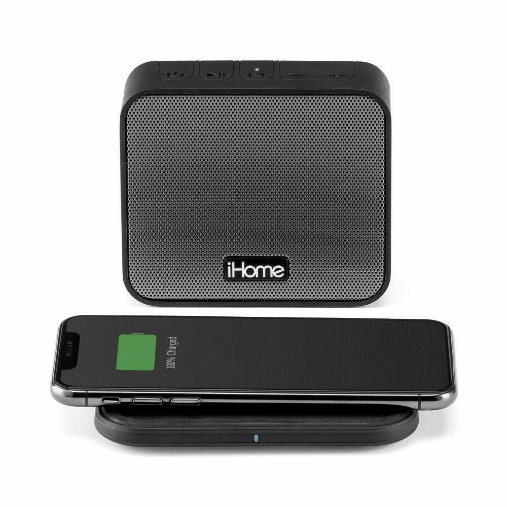 SDI Technologies IBTW88 iHome Portable Bluetooth Speaker with Qi Wireless Charging  Speakers and Alarm Clocks, Black at 