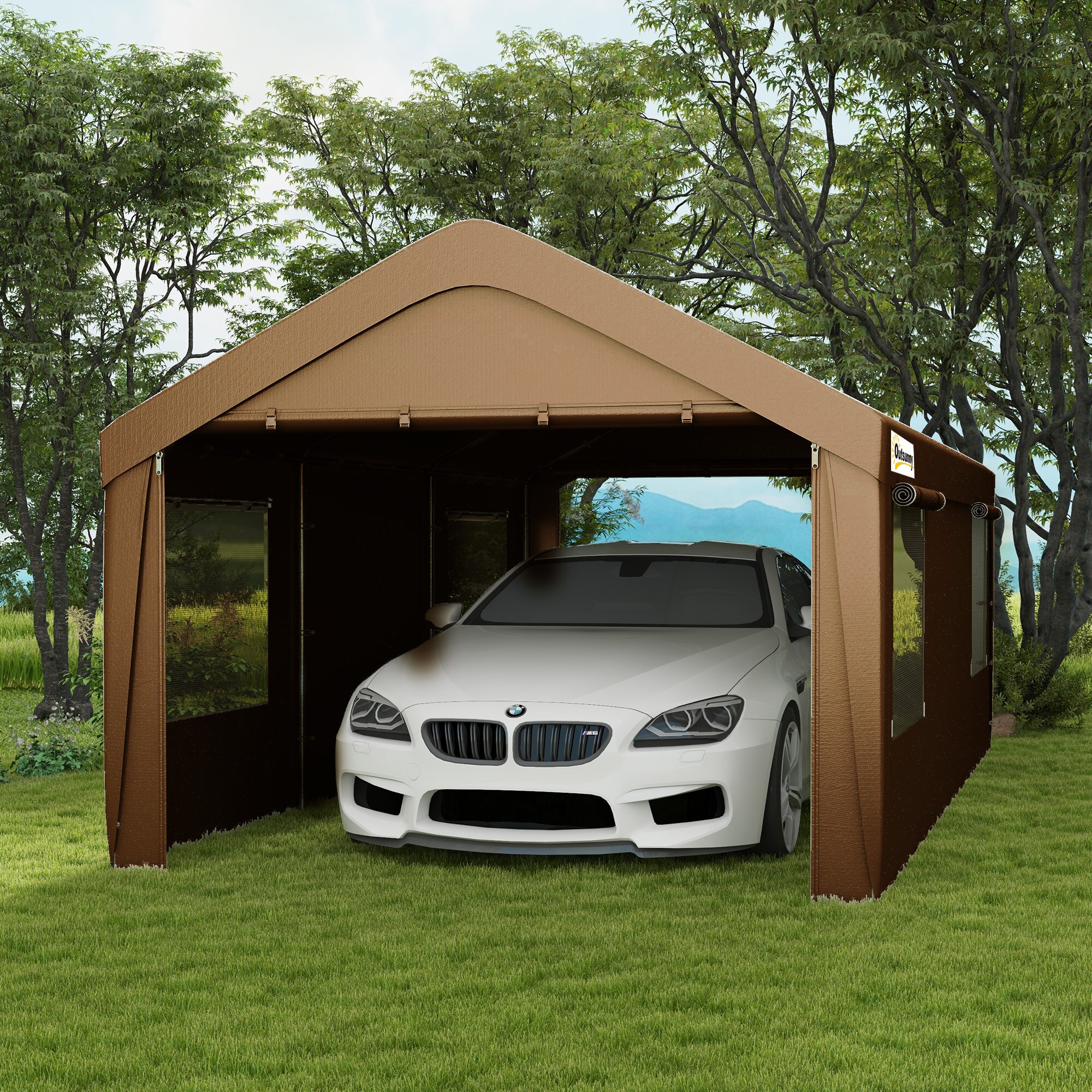 Outsunny 84C-523V00TN Carport-Covers - View #2