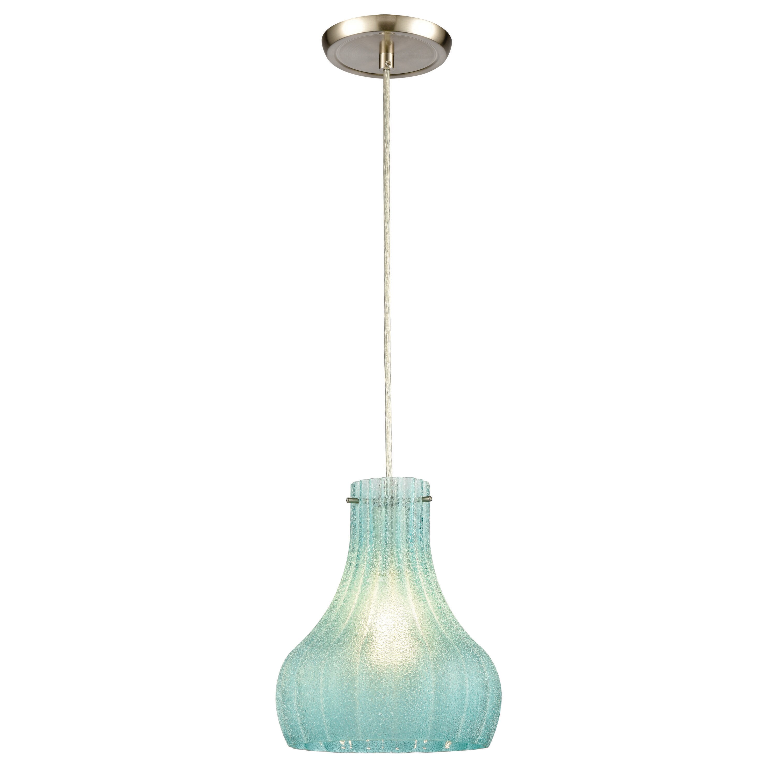 Westmore by ELK Lighting LWPN-210920035 Wave 1 -Light Satin Nickel Transitional Bell Mini Hanging Pendant light