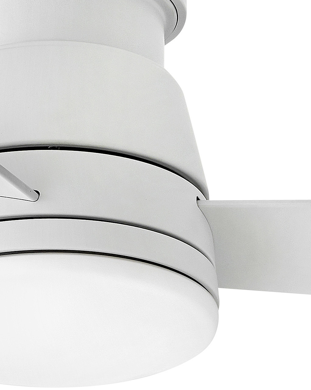 Hinkley Trey 44-in Matte White Integrated LED Indoor/Outdoor Flush Mount Smart Propeller Ceiling Fan with Light and Remote (3-Blade) 902744FMW-LWD Sansujyuku sansujyuku.com