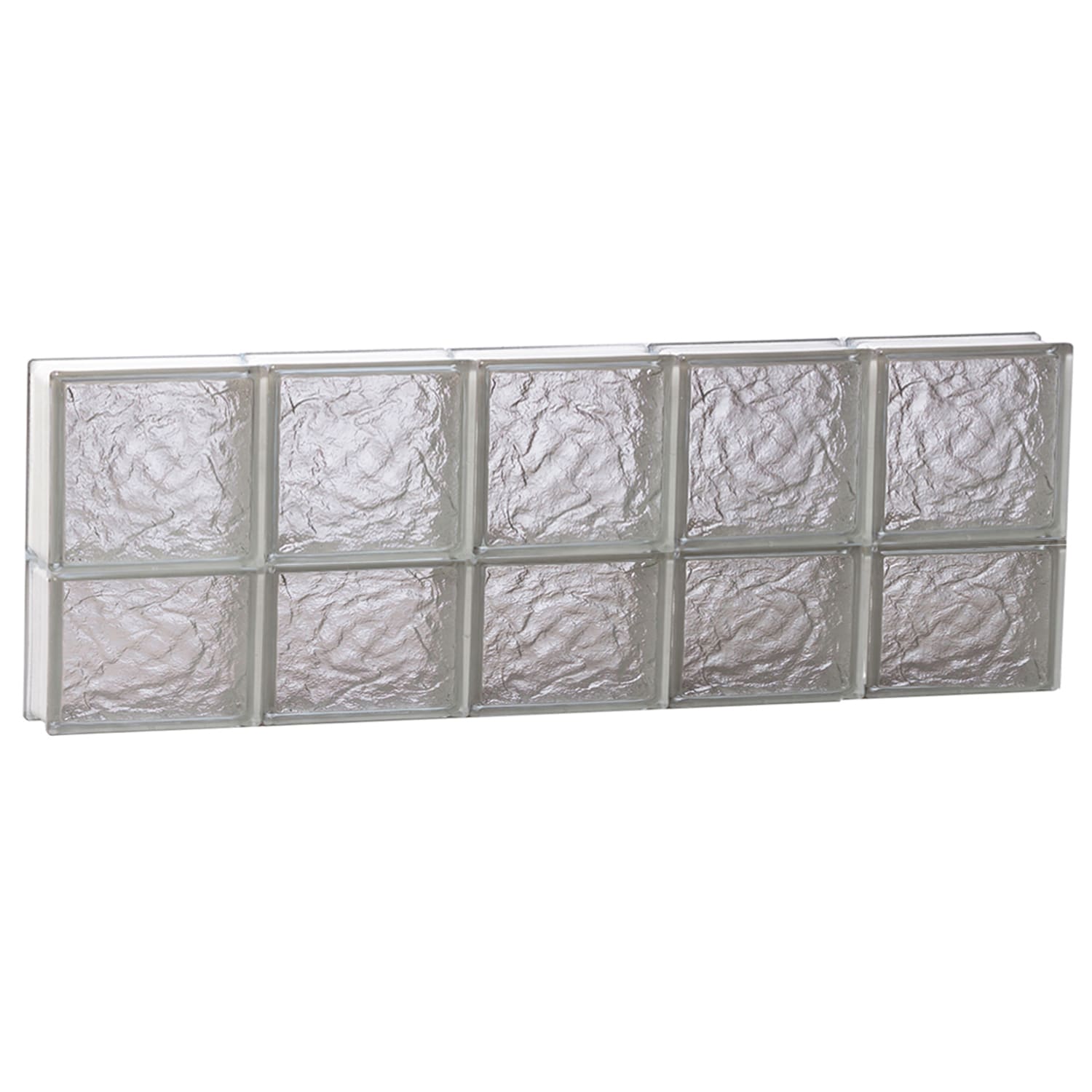 REDI2SET S4014IS Ice Glass 38-3/4-in x 13-1/2-in Frameless Replacement Glass Block Window