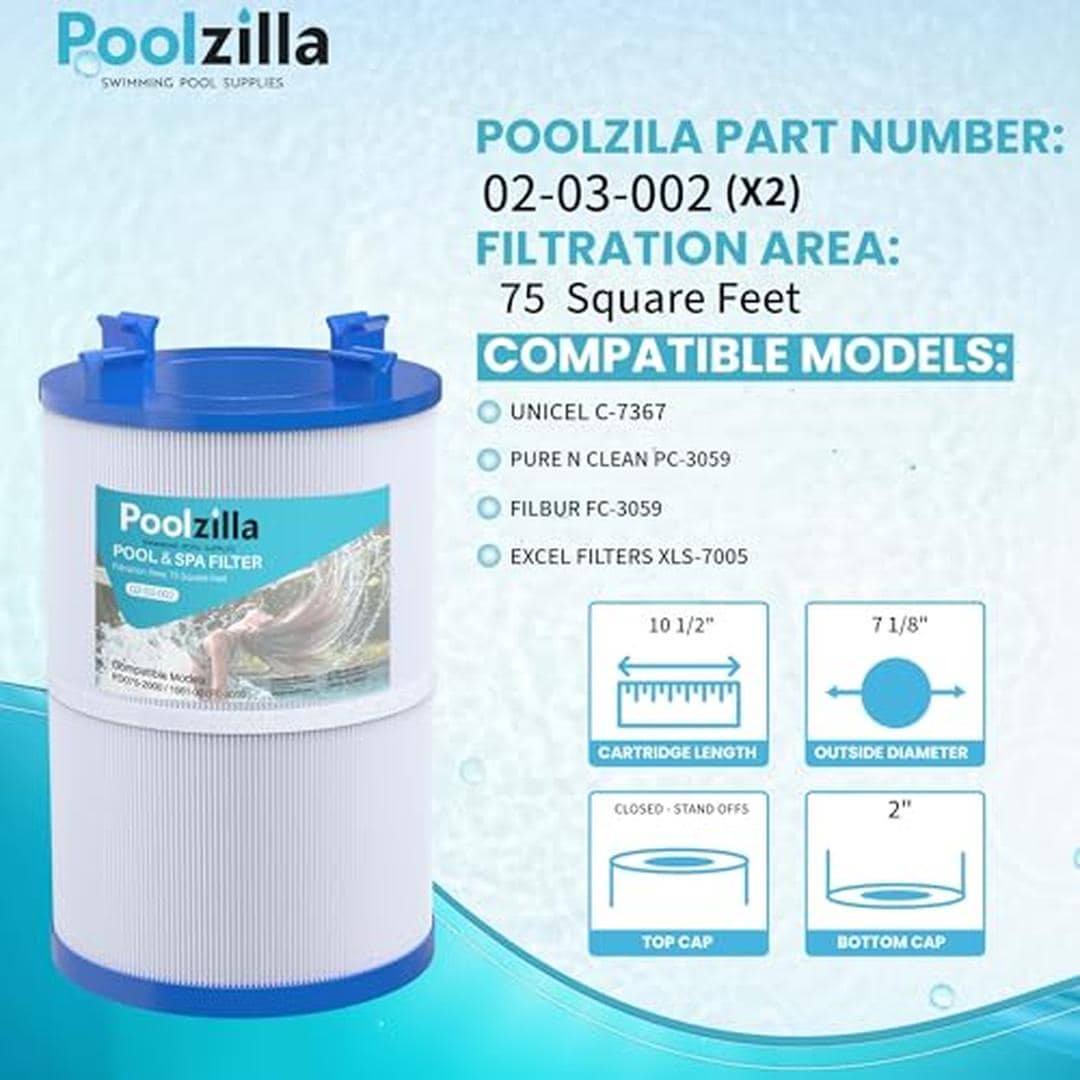 Poolzilla PZ-C-7367-2PK Pool-Filter-Skim-Sys-Parts - View #2