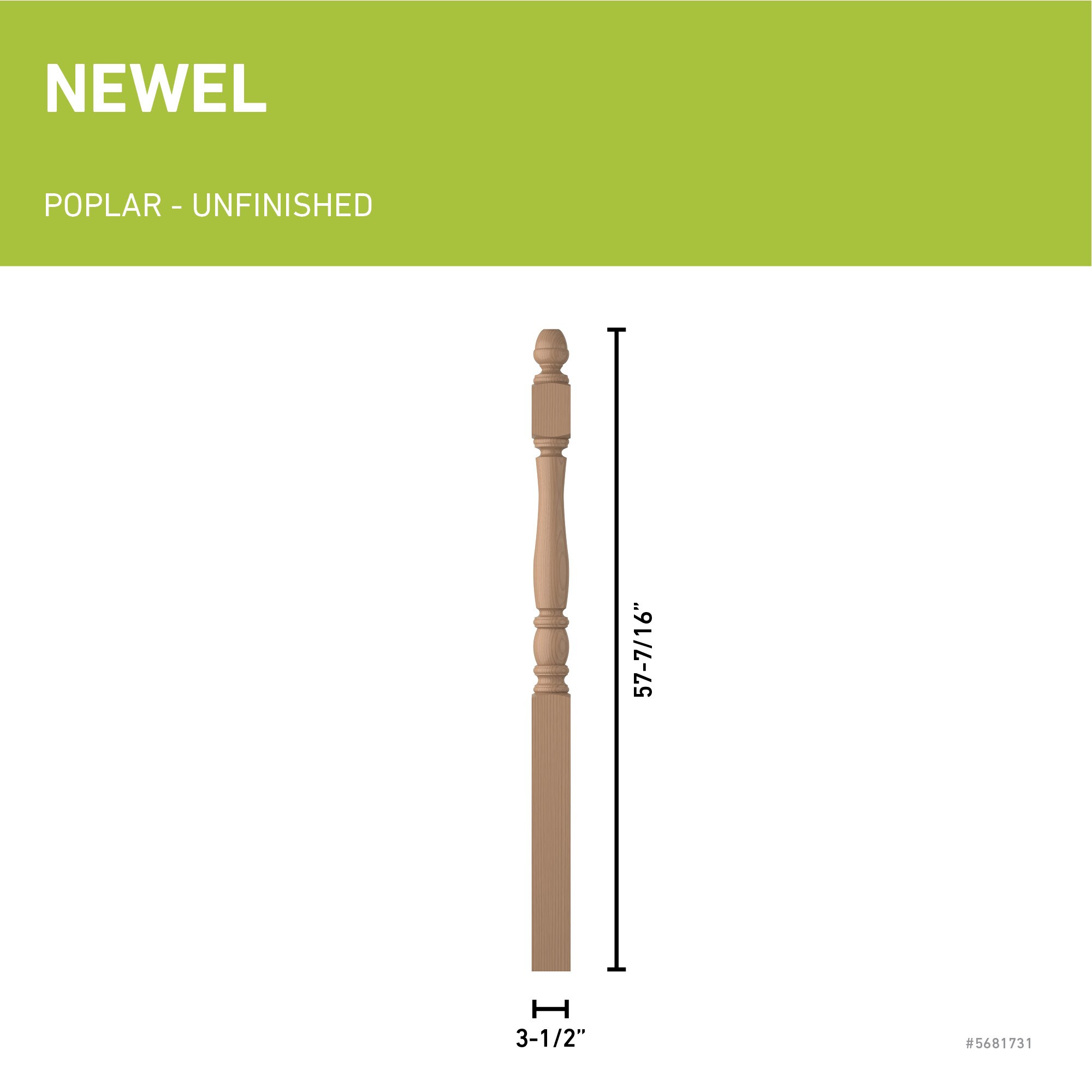 L.J. Smith Stair Systems LJP-3342-P Interior-Stairpart-Newel-Posts - View #3
