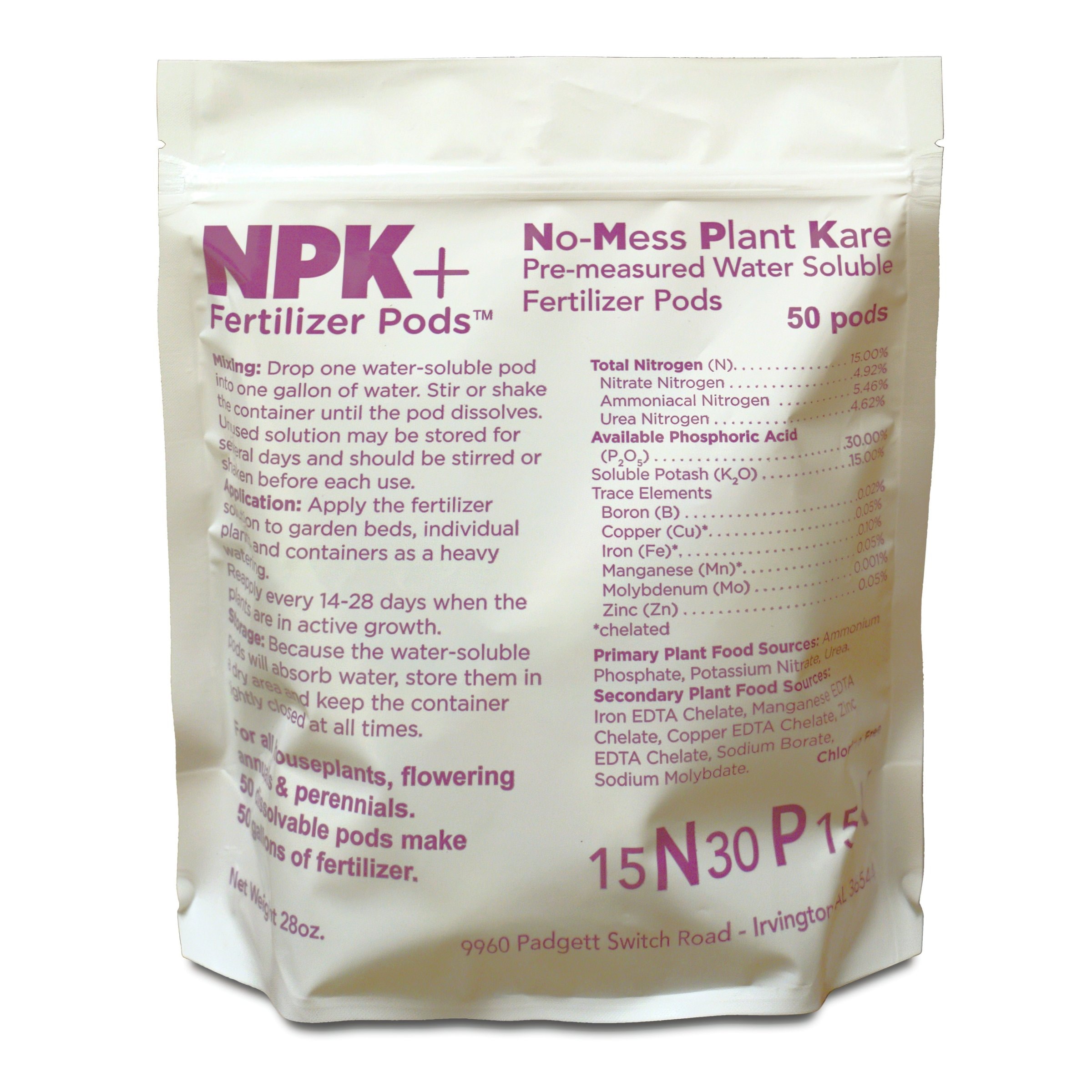 National Plant Network LW2534 50 Pack 28-oz 15-30-15 Water-soluble Tablets All-purpose Fertilizer