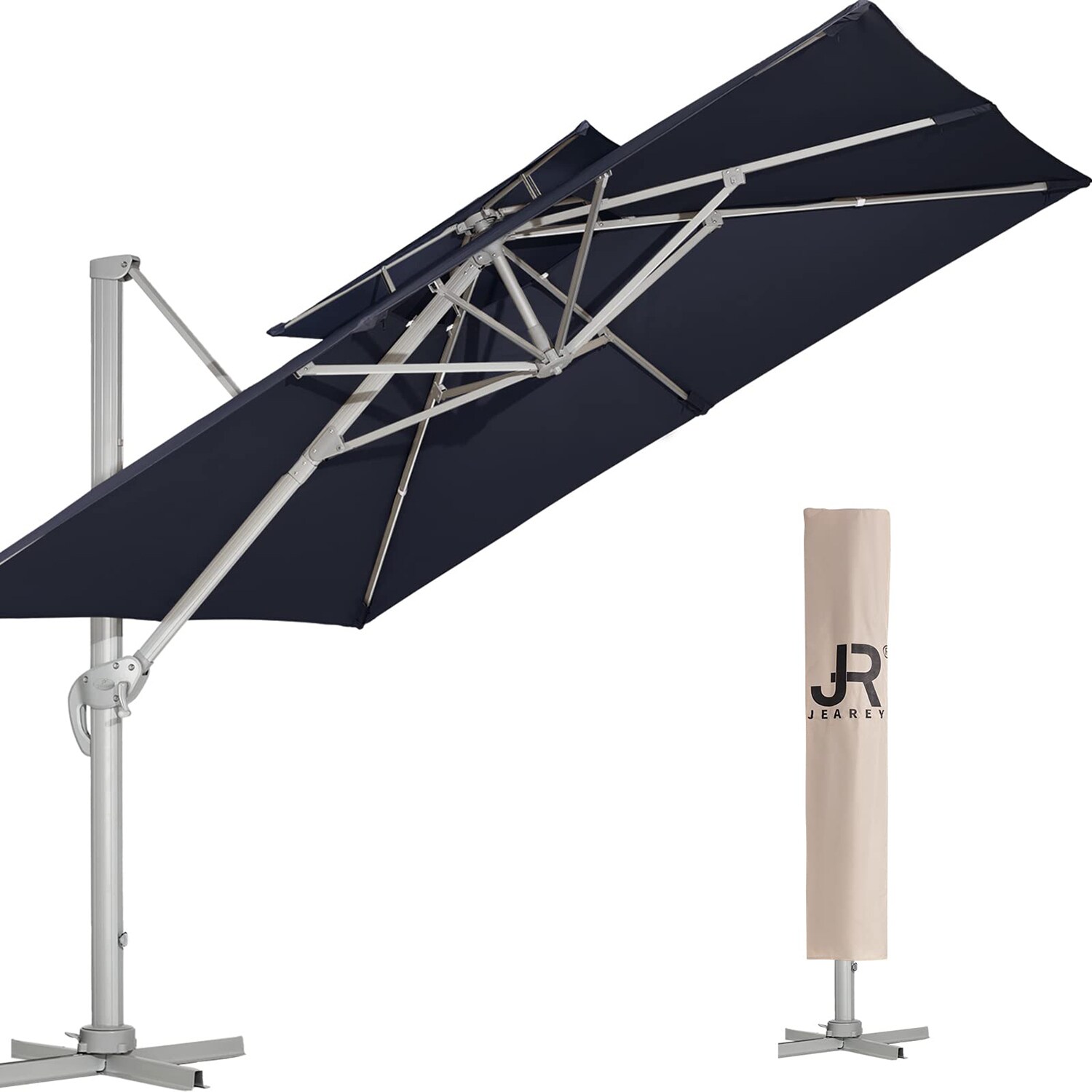 JEAREY 11-ft Offset Patio Umbrella In The Patio Umbrellas Department At ...