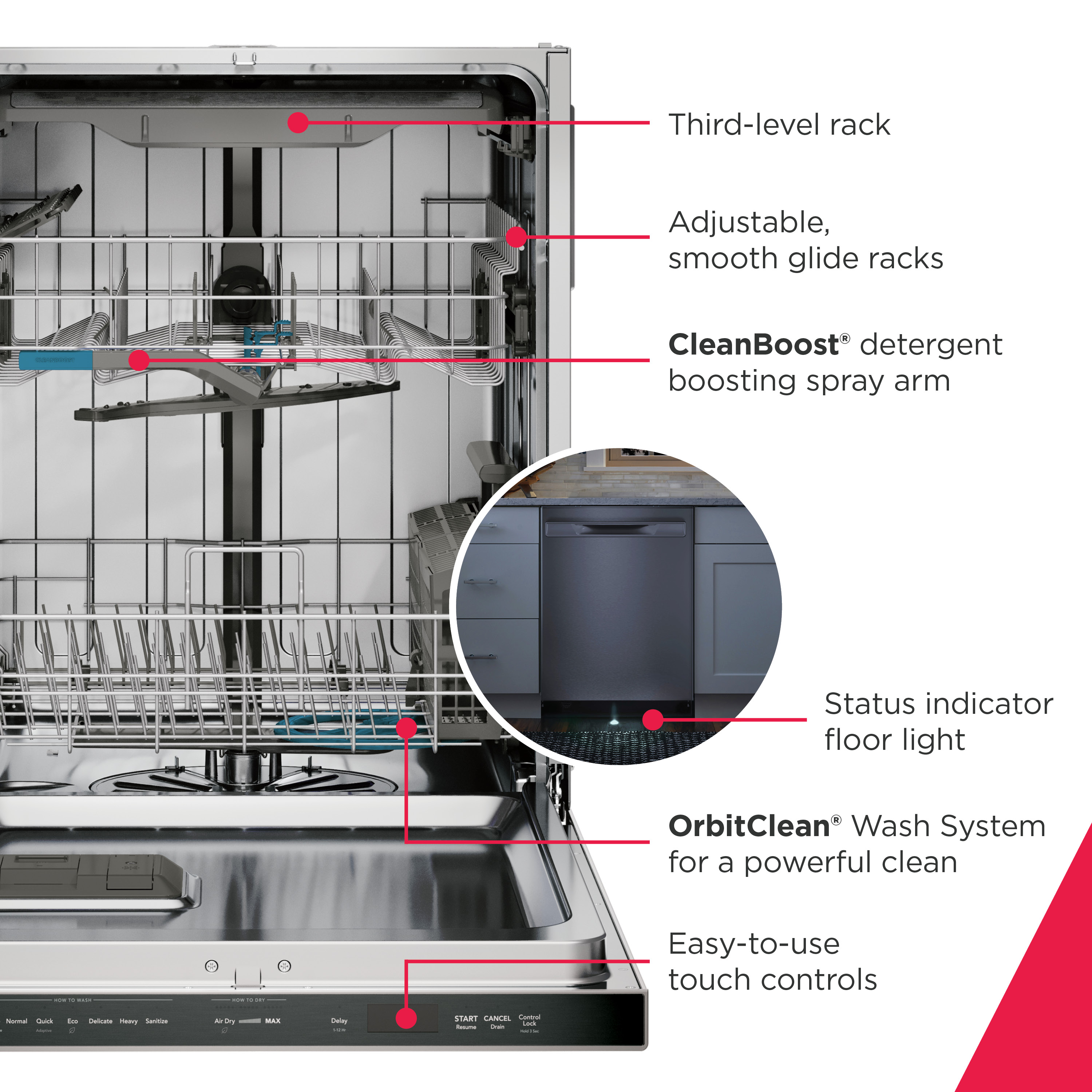 Frigidaire GDSP4735AF Builtin-Dish - View #3