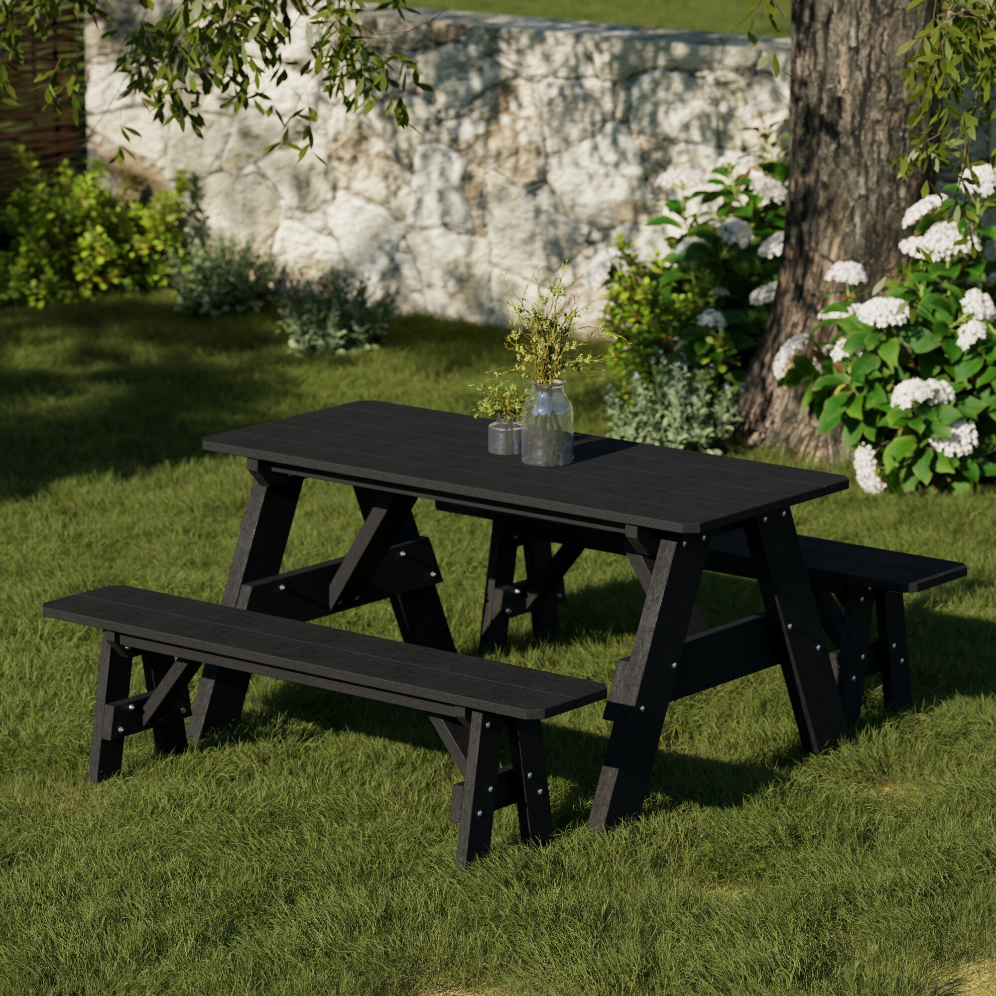 Wildridge LCC-166-BK Picnic-Tables - View #2