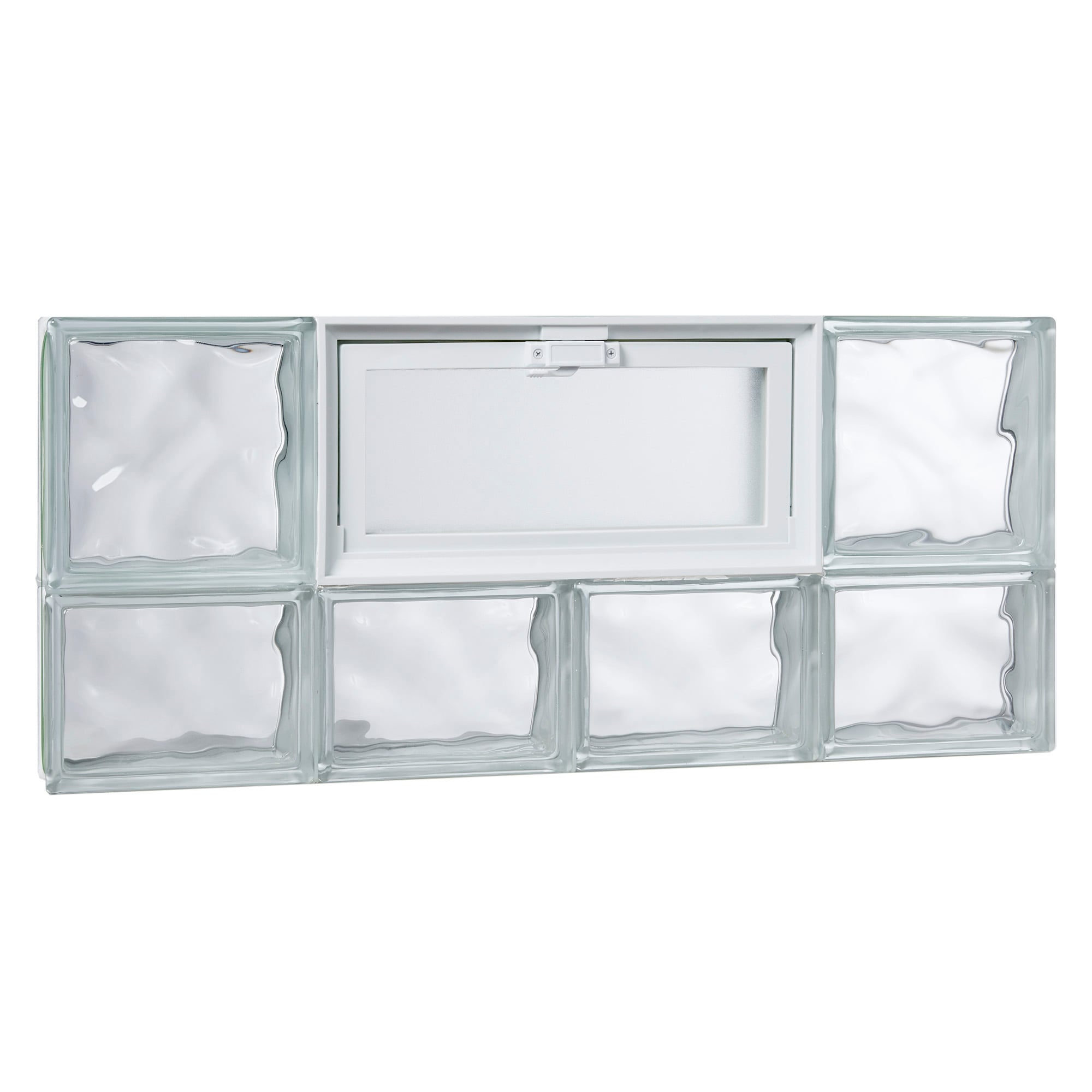 RELIABILT GBWV3214RB 31-in x 13-1/2-in Frameless Replacement Vented Glass Block Window