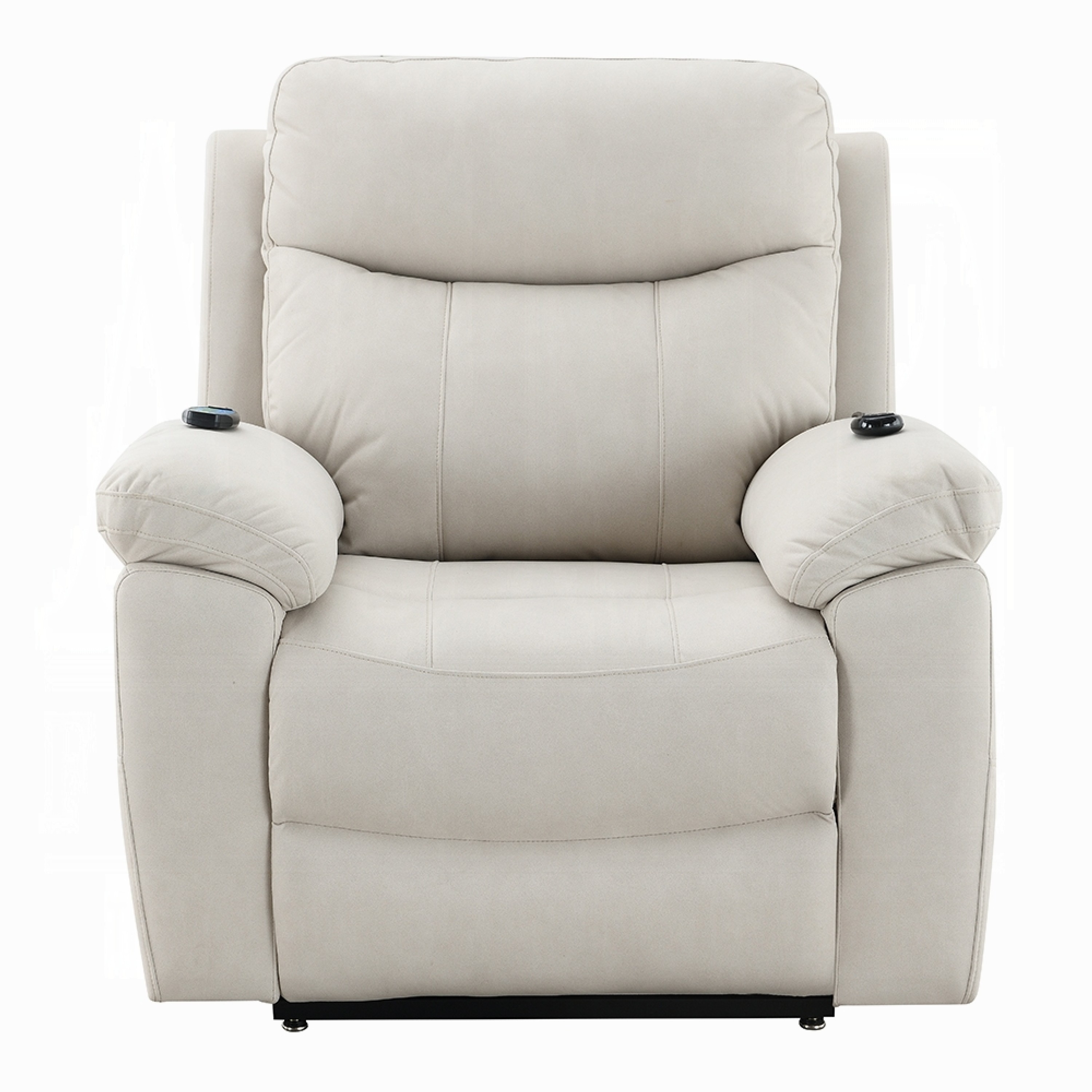 Benzara Cheru 38 in. Pillow Top Arm Microfiber Rectangle Shape Sofa in ...