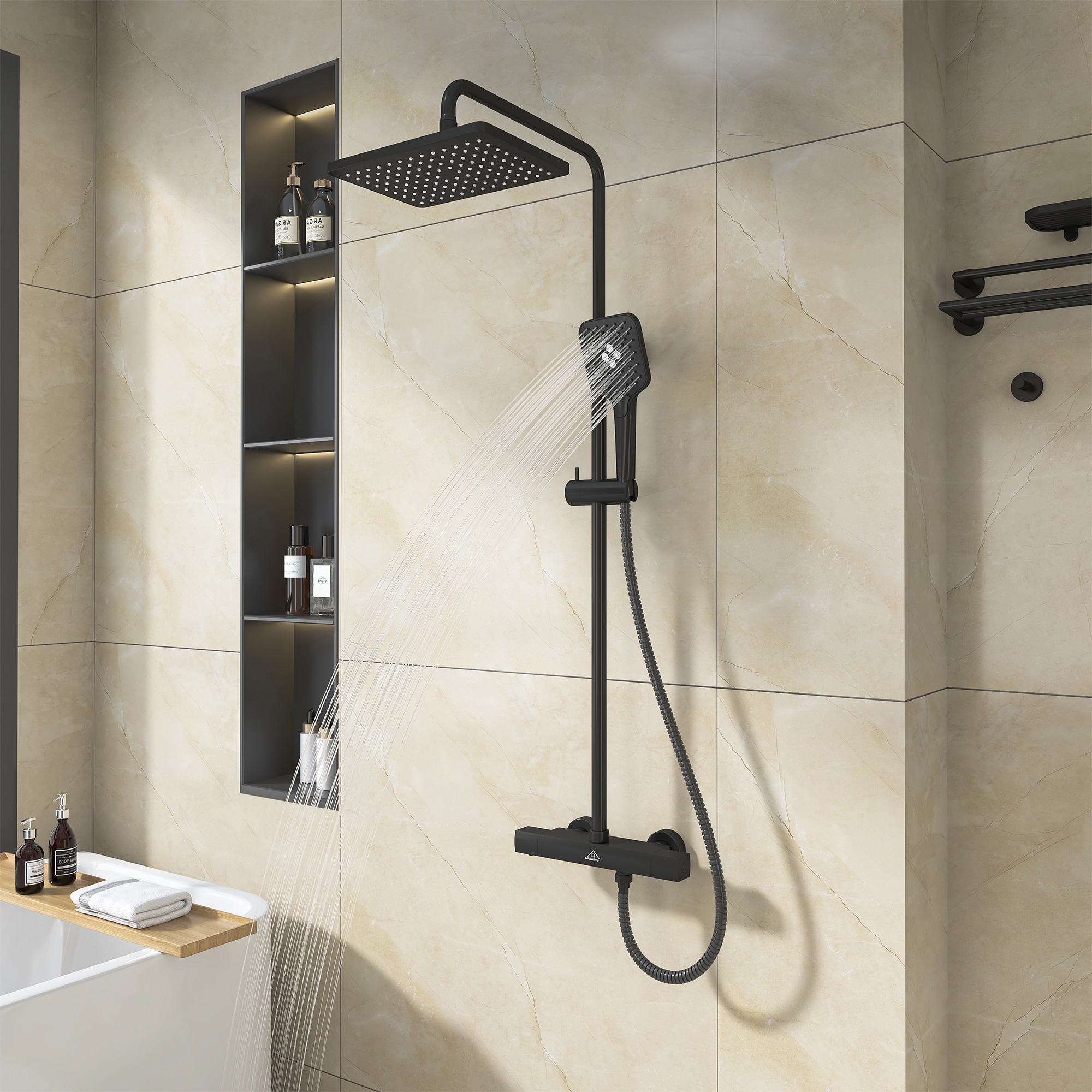 CASAINC HM-T103-RE-MB Showerhead-Bar-Panels - View #4