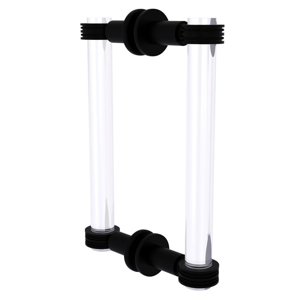Allied Brass CV-406D-8BB-BKM Matte black 8-Inches Hinged shower door Handle