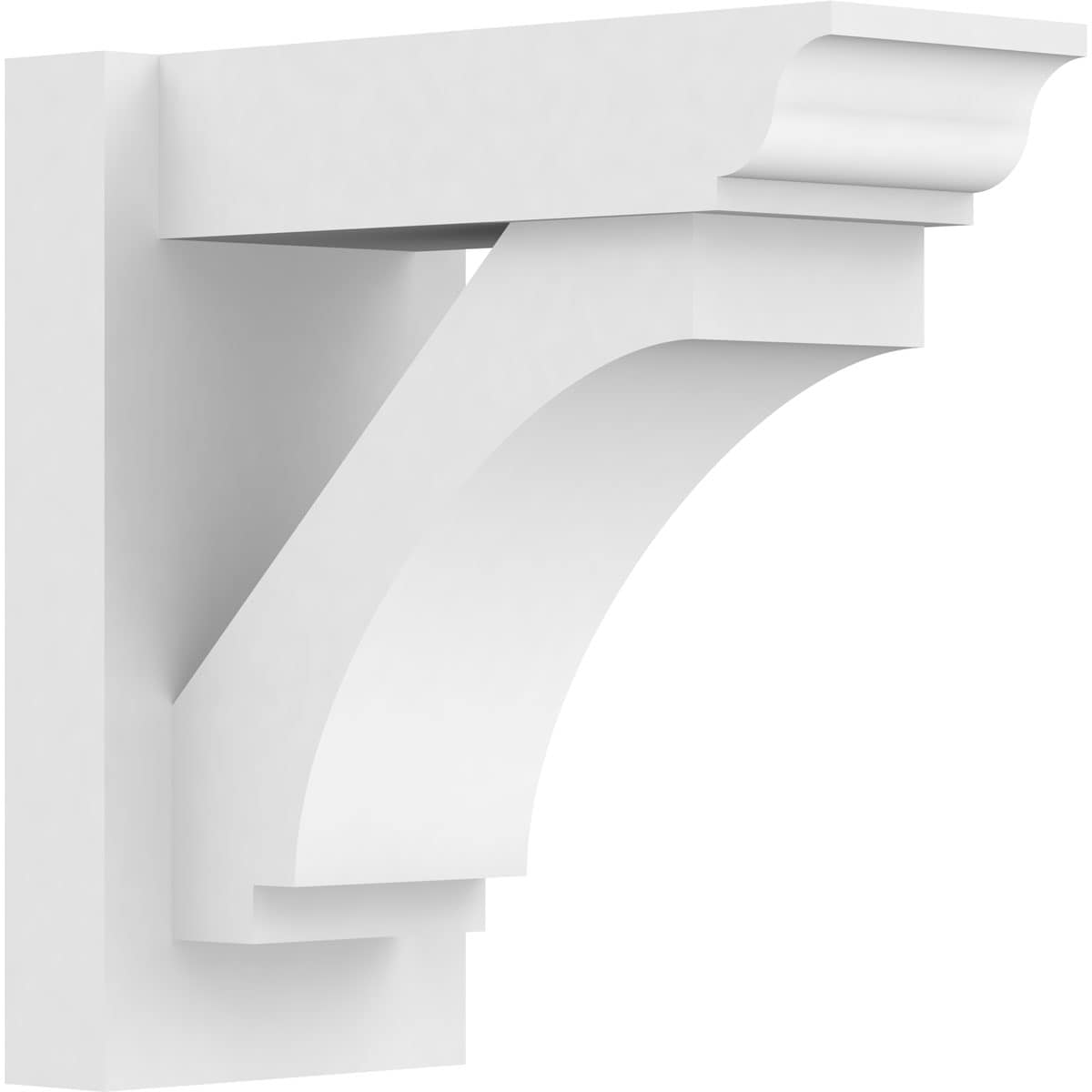 Ekena Millwork OUTP07X14X14IMP01 7-in W X 14-in D X 14-in H Imperial Architectural Grade PVC Outlooker with Traditional Ends