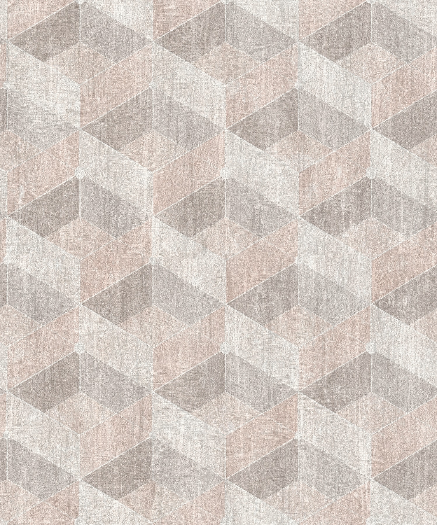 Advantage 4082-382021 Titanium 57.5-Sq. Feet Neutral Vinyl Textured Geometric 3D Unpasted Wallpaper