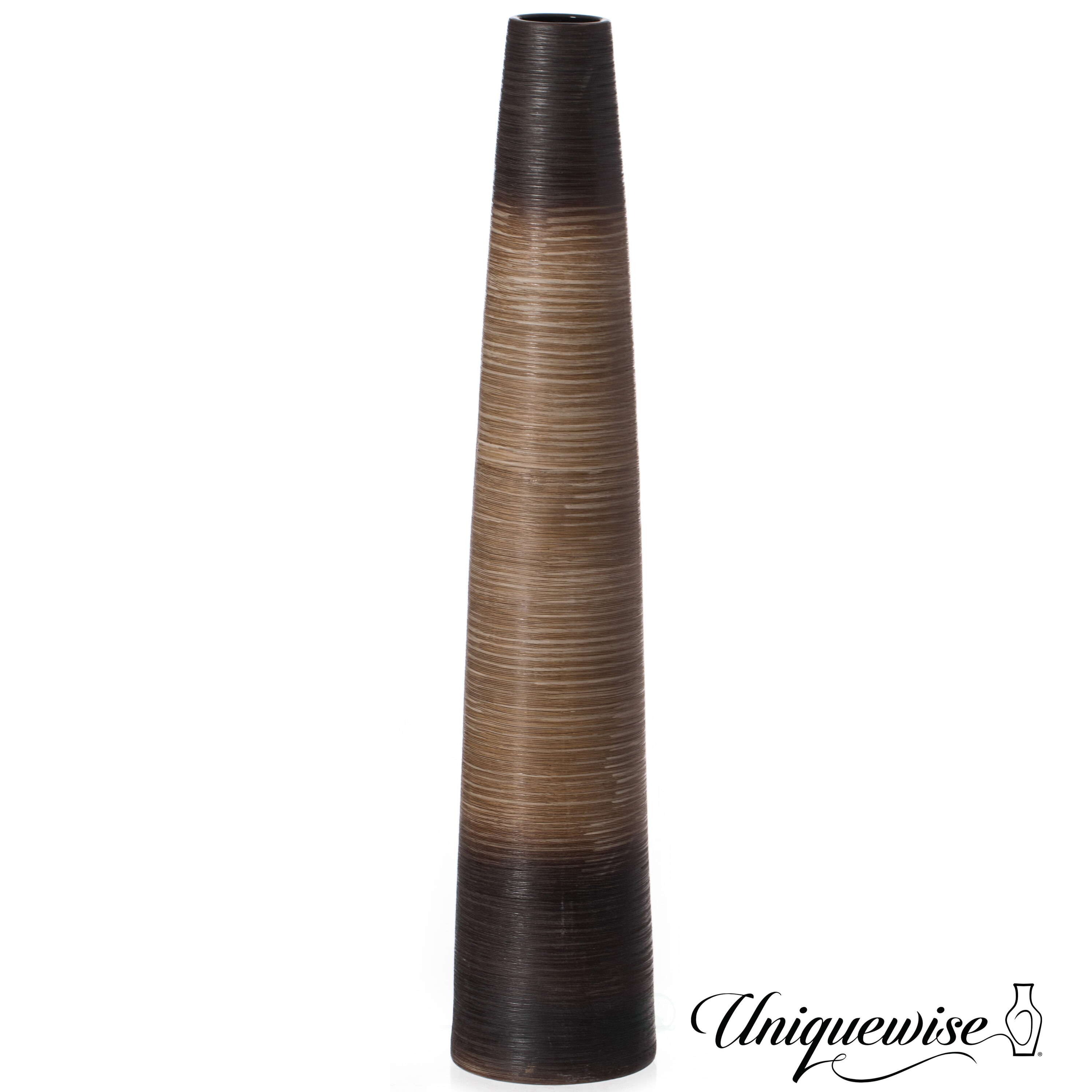 Uniquewise QI004456.M Brown Ceramic Modern Vase