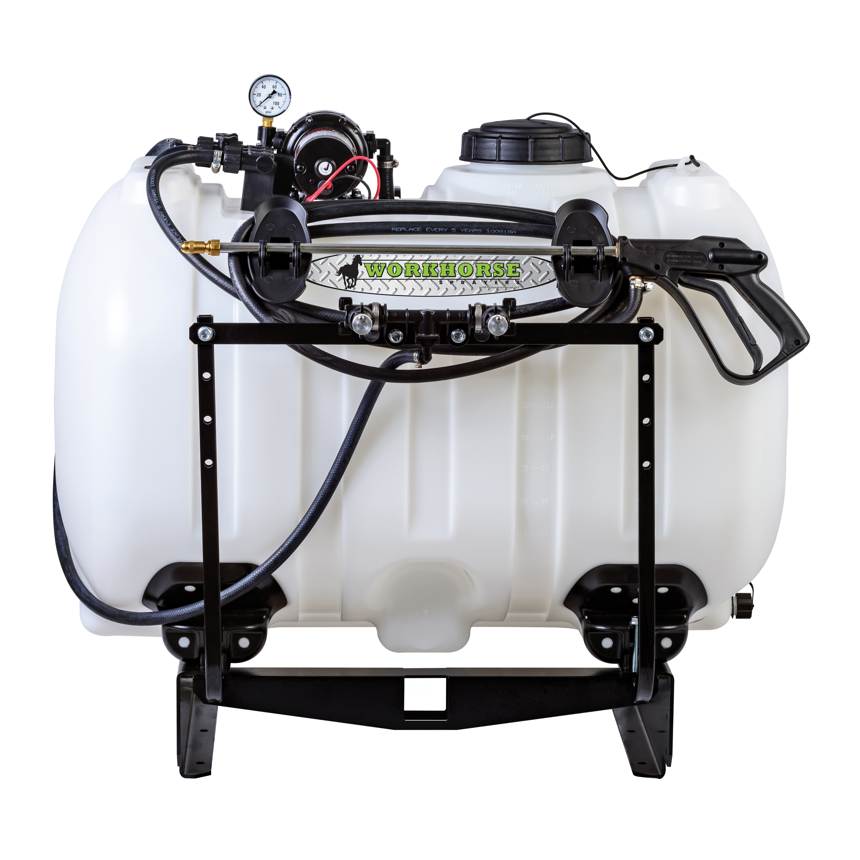 Workhorse Sprayers LG65BL3PT 60-Gallon 12-volt Rubber Hose Boom Sprayer with Adjustable Spray