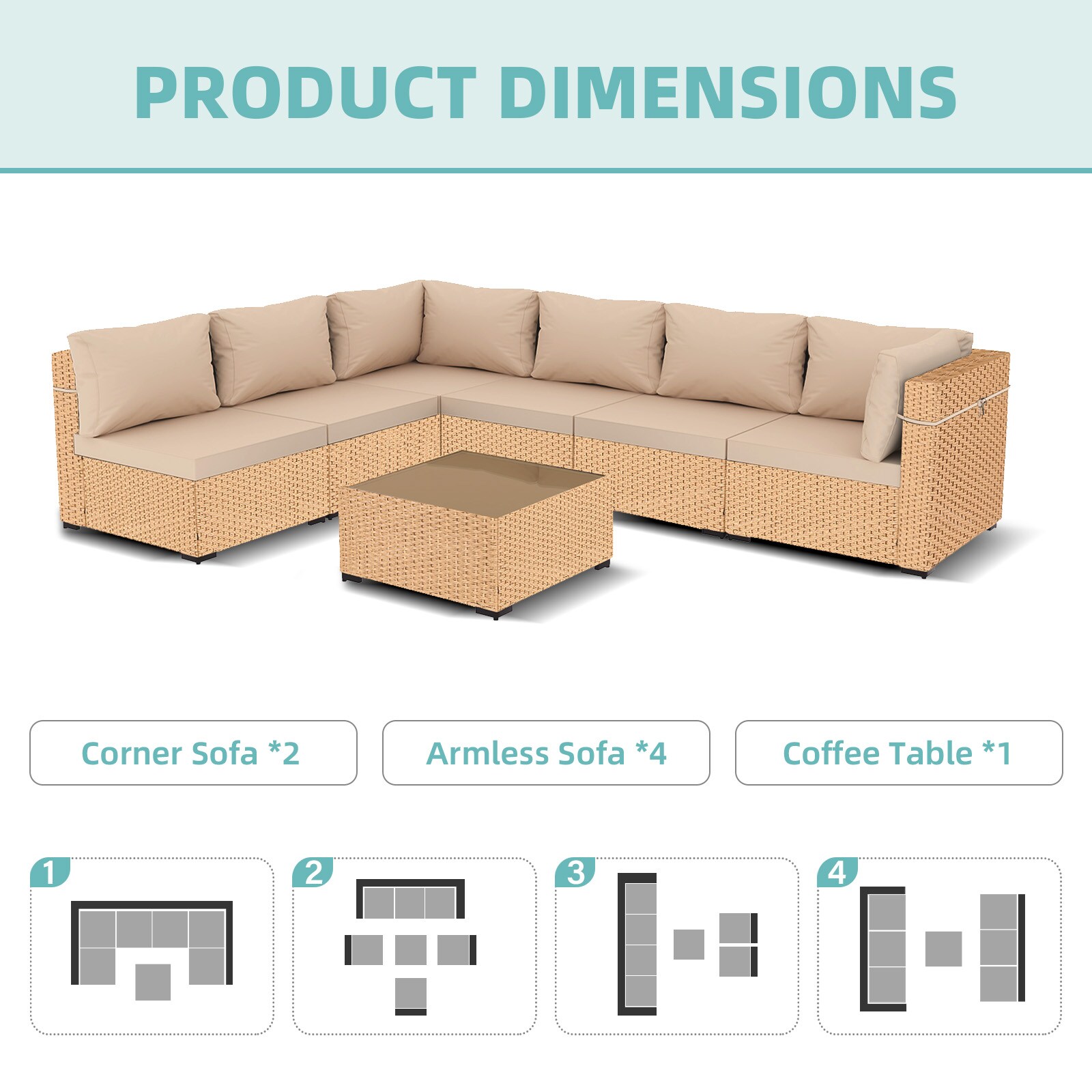 Patio Watcher RT-OD7-Y1-3 Patio-Conversation-Sets - View #7