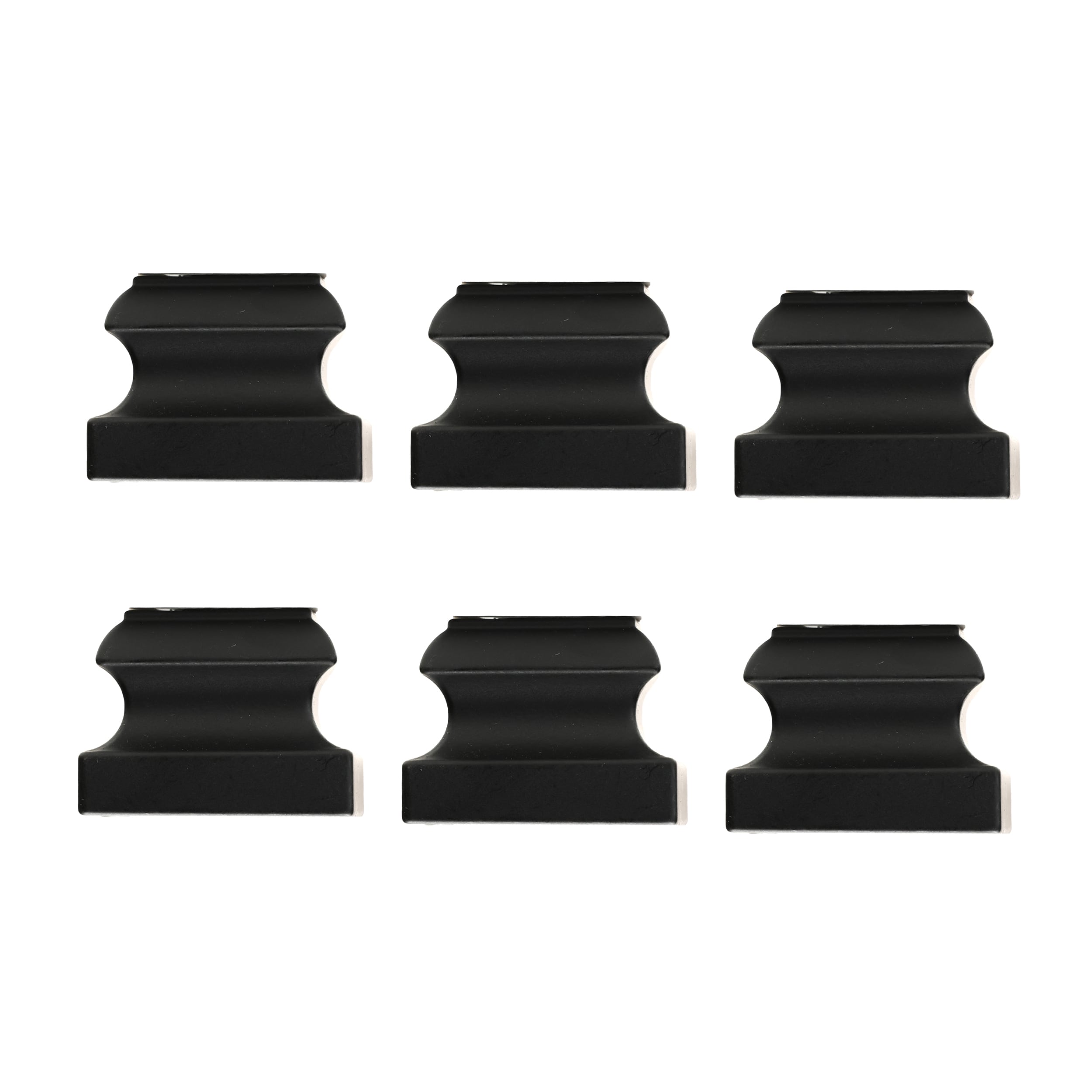 RELIABILT WGSH901SB 1-in x 1.3125-in Satin Black For Hammered Aluminum Square Stair Baluster Shoe (6-Pack)